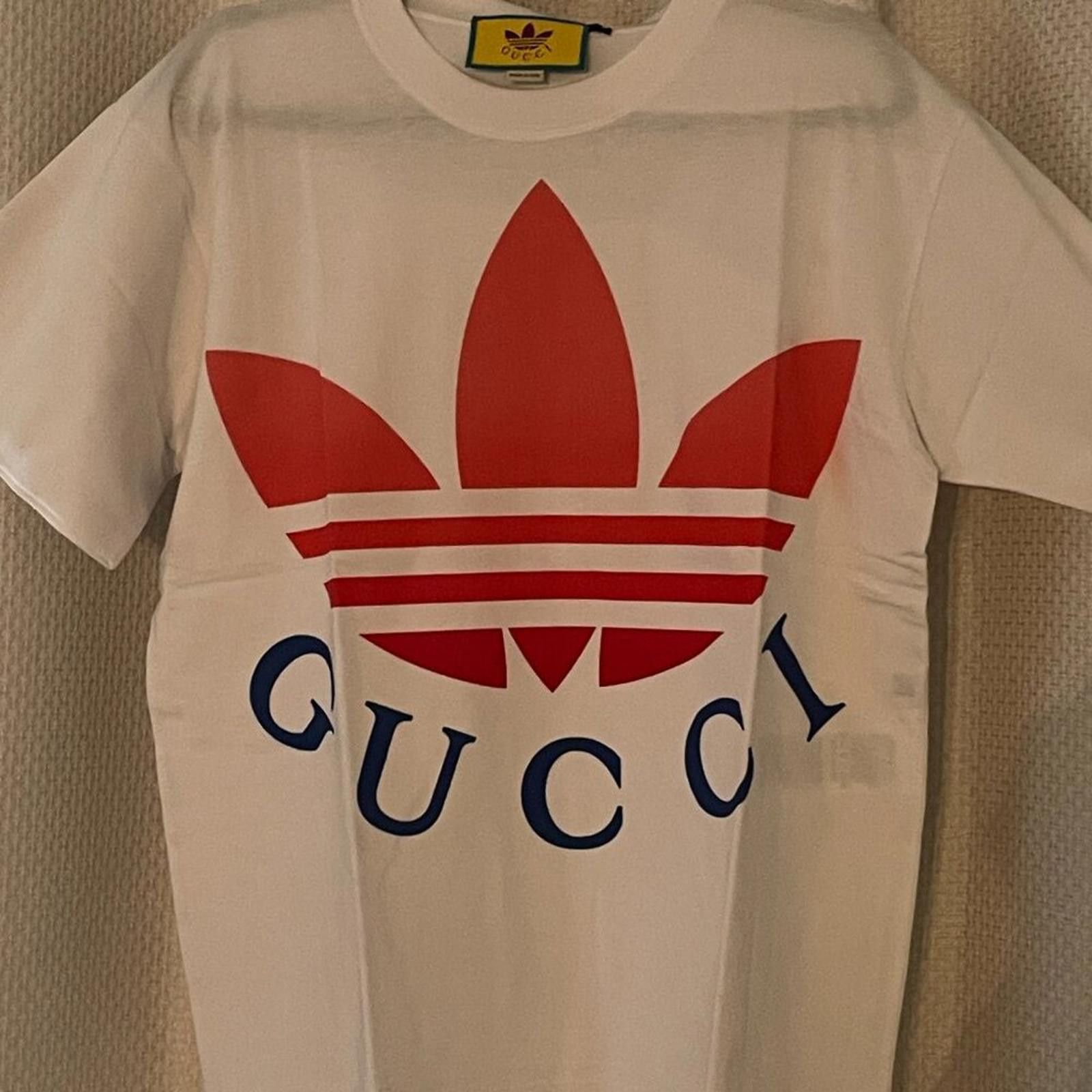 Gucci NWT GUCCI x Adidas T-Shirt Men's Size XXS US0 Cotton Jersey Size XXS / US 00 / IT 34 - 1 Thumbnail