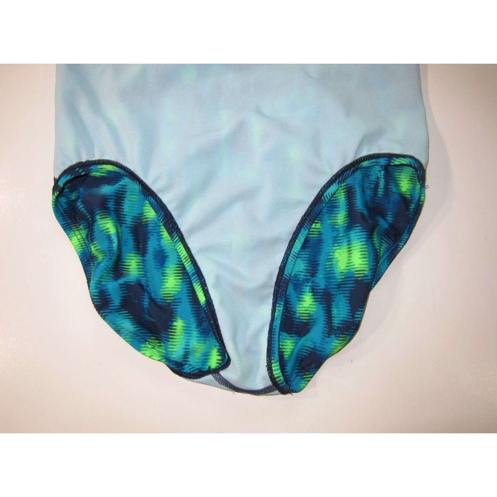 Nike Nike Blue Green Geometric Racerback Slimming Team One Piece Swimsuit Women 10 Size ONE SIZE - 5 Thumbnail
