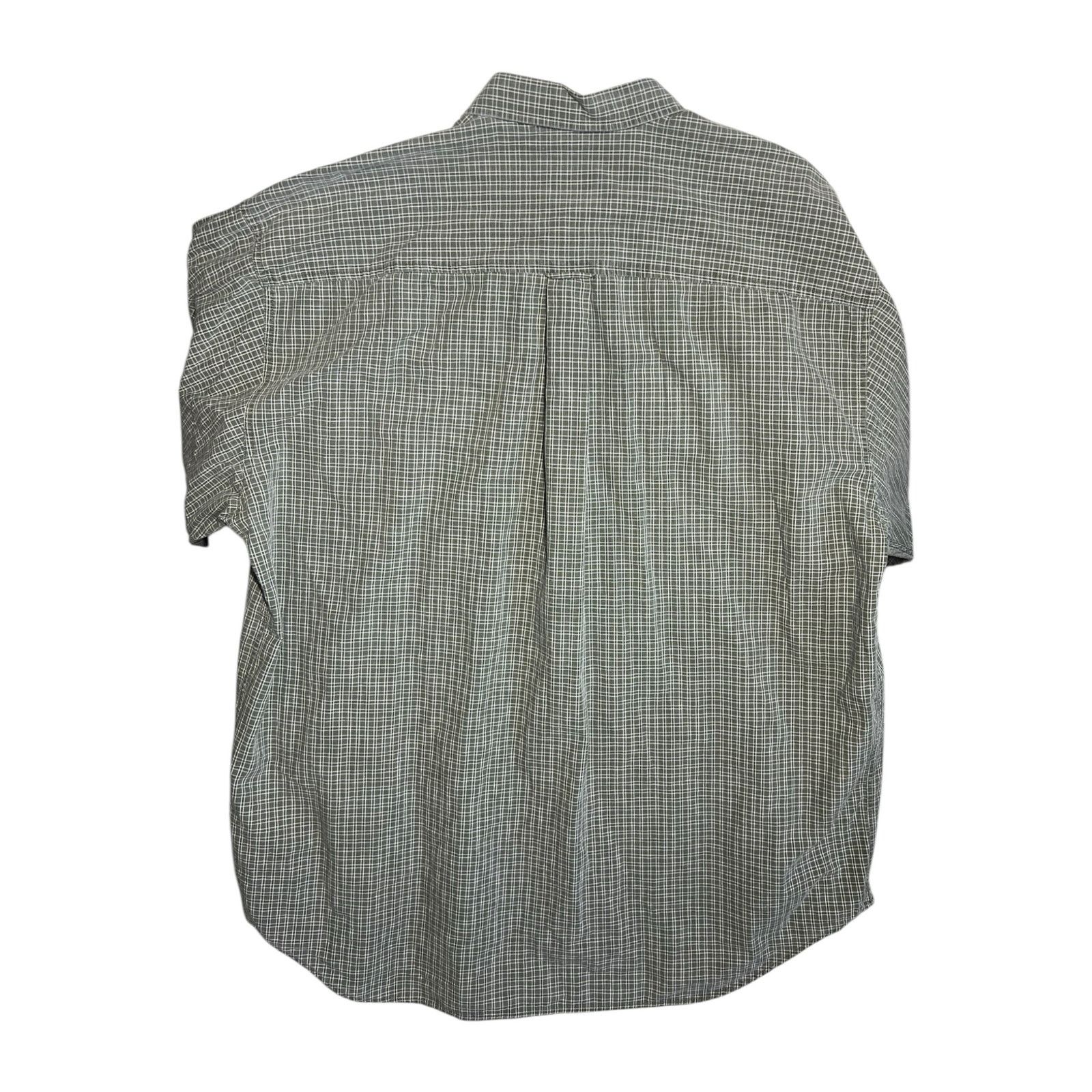 Izod IZOD Green Check Button Down Shirt Mens XL Long Sleeve Shirt Size US XL / EU 56 / 4 - 2 Thumbnail