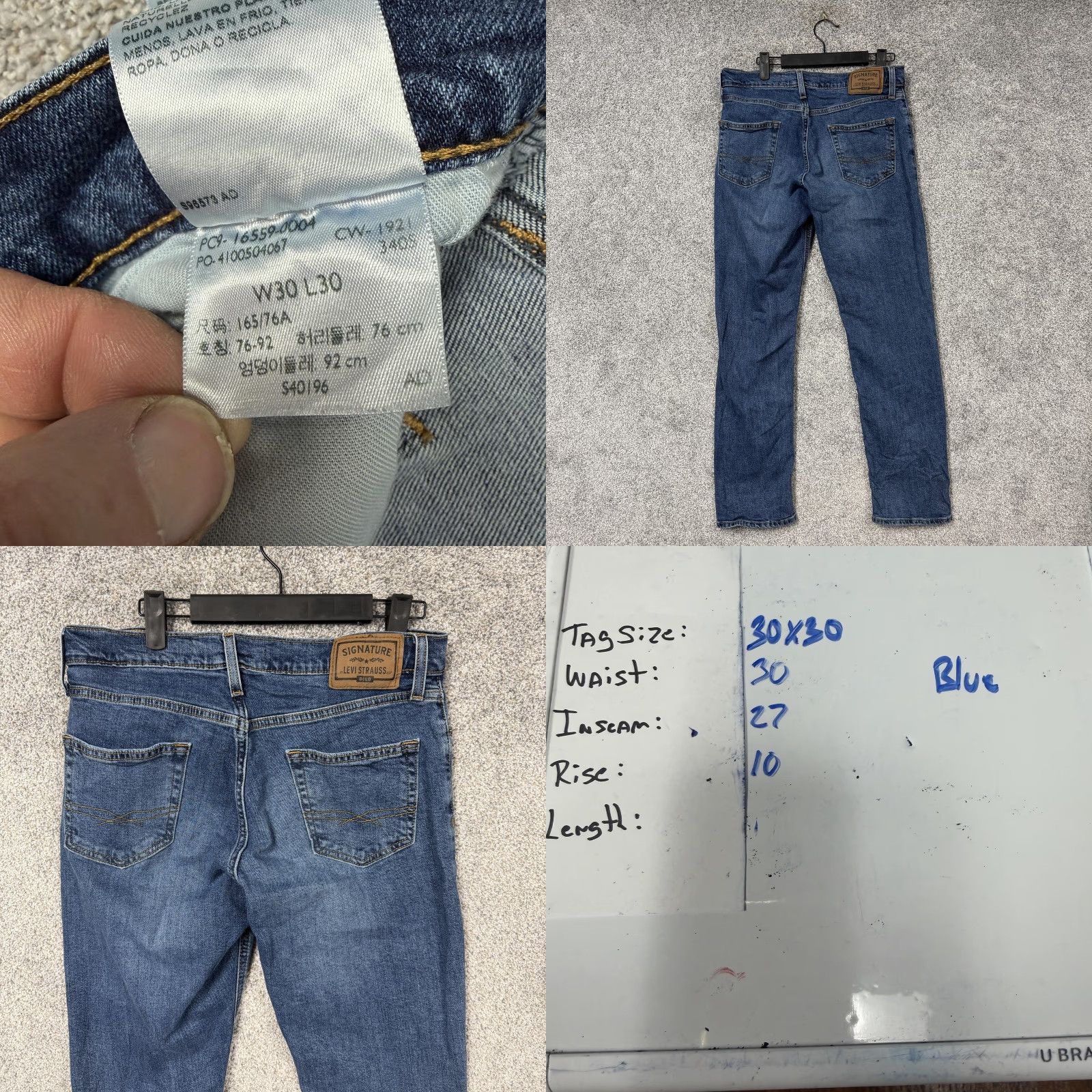 Vintage Signature Levis Jeans Mens 30x30 Athletic Blue Denim Tapered Streetwear Size US 30 / EU 46 - 9 Thumbnail