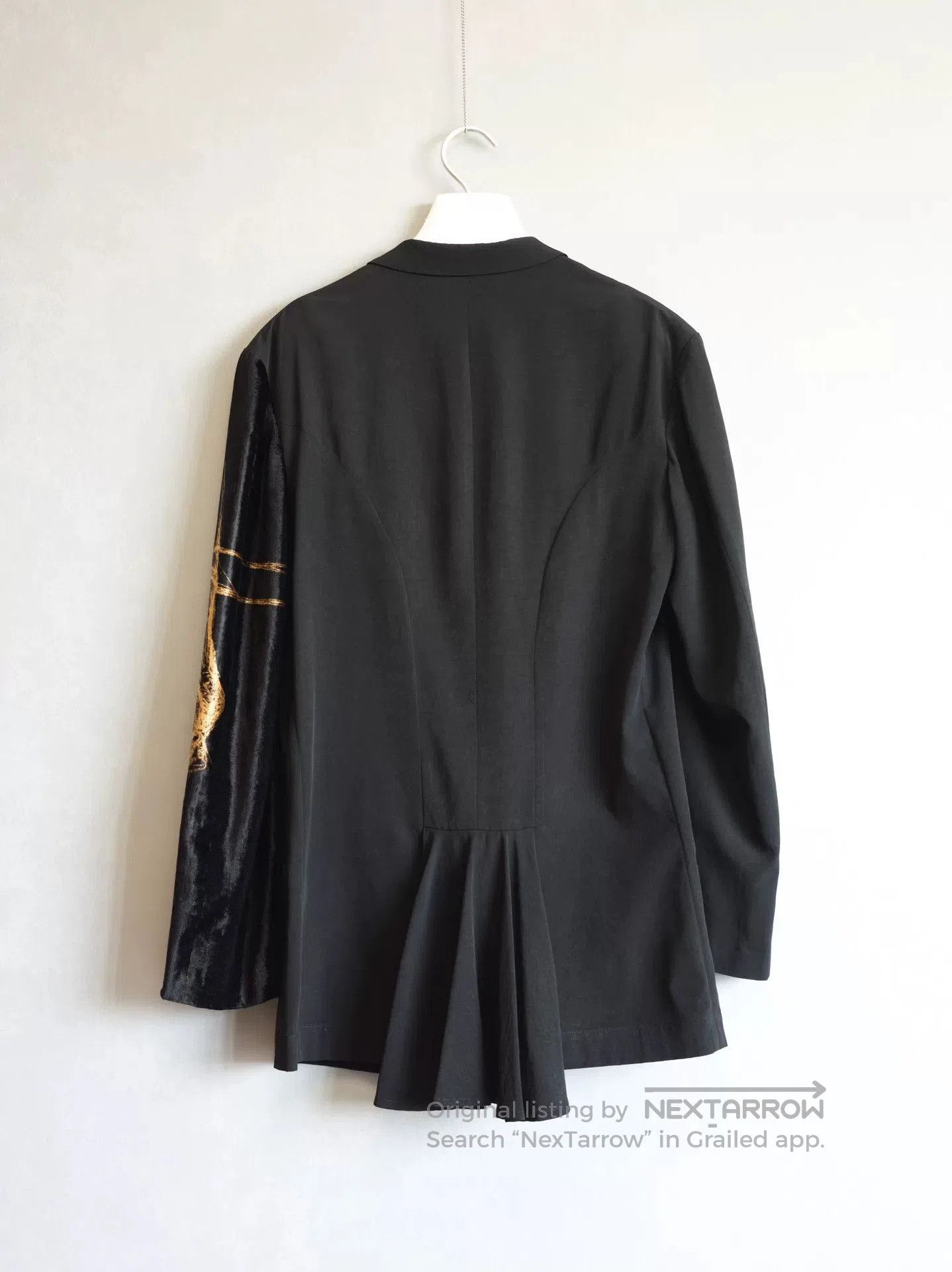 Yohji Yamamoto yohji yamamoto velvet sleeve cascade jacket. Size US L / EU 52-54 / 3 - 5 Thumbnail