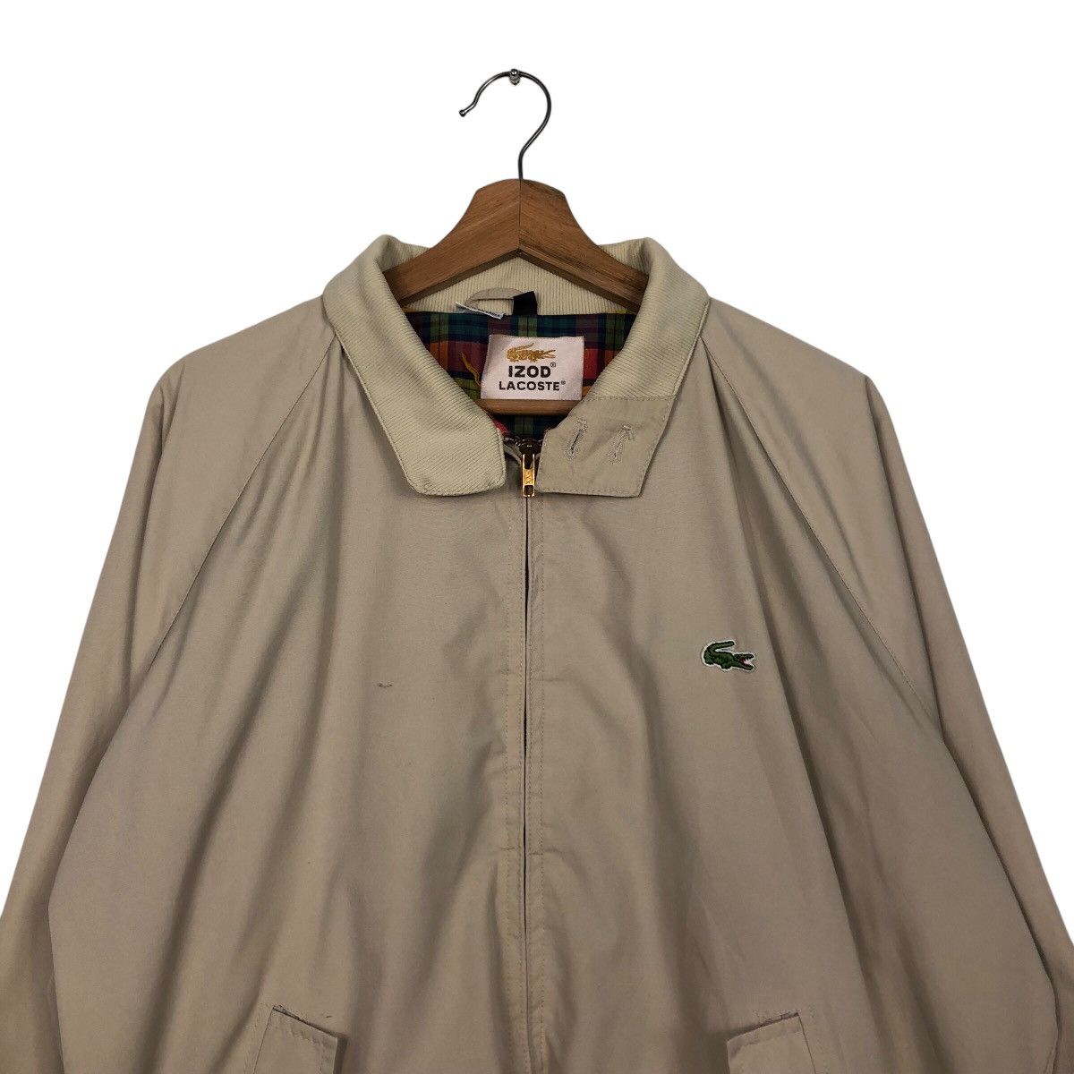 Japanese Brand 📌Vintage Bomber Jacket Izod Lacoste Tartan Blanket Check Size US XL / EU 56 / 4 - 4 Thumbnail