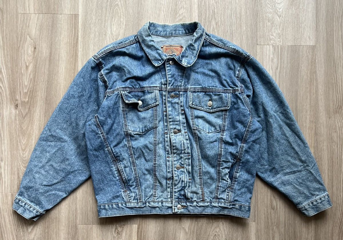 Diesel × Vintage Vintage 90s Diesel Washed Blue Denim Bomber Jacket Size US L / EU 52-54 / 3 - 1 Thumbnail