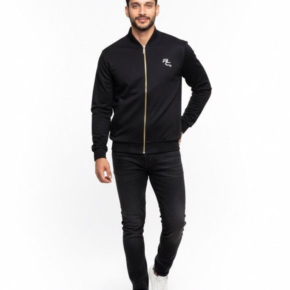 Roberto Cavalli Roberto Cavalli Sport Zip-Up Track Jacket in Black Size US XL / EU 56 / 4 - 1 Thumbnail