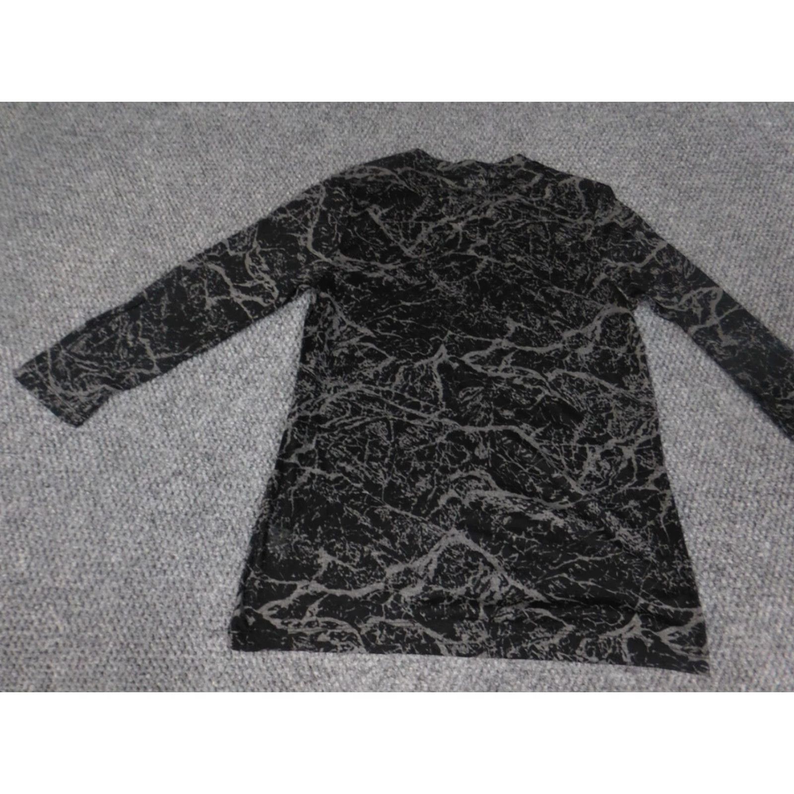Vintage Simply Vera Vera Wang Blouse S Womens Black Floral Stretch Pullover Top Size S / US 4 / IT 40 - 6 Thumbnail