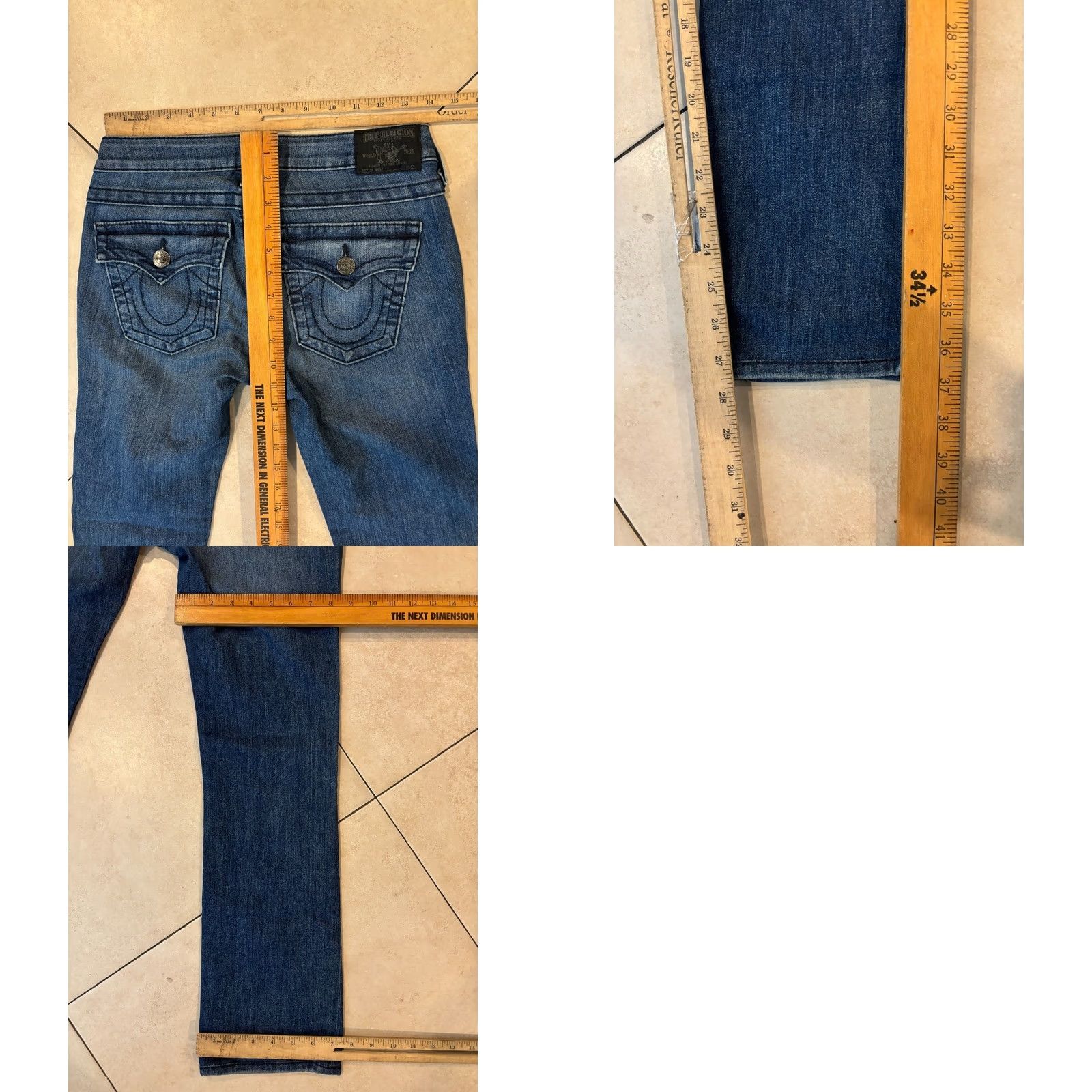 True Religion True Religion Jeans Womens Size 27 Billy Low Rise Belt Loops Denim 3655 USA Made Ready to Wear Size 27" / US 4 / IT 40 - 8 Thumbnail
