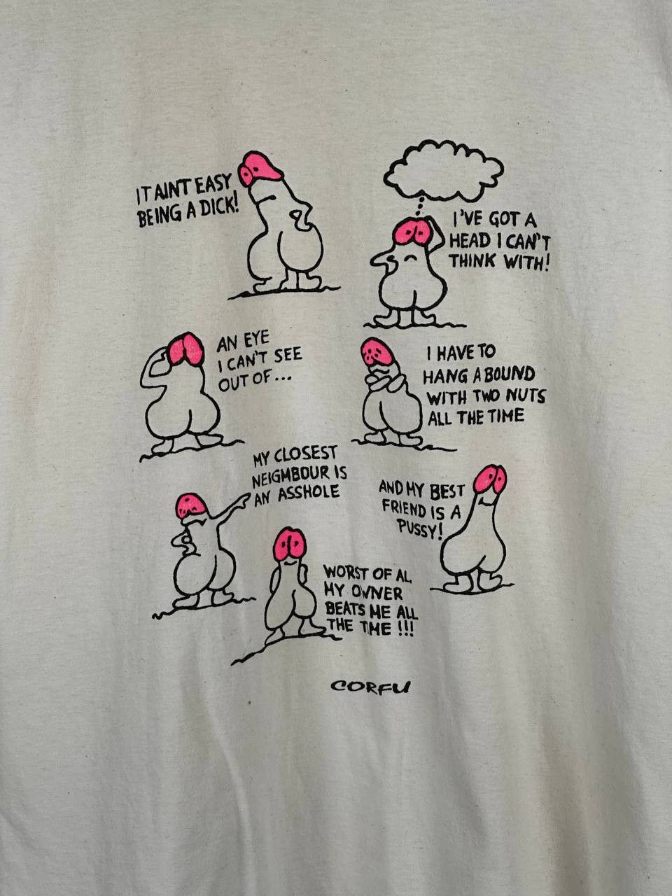 Vintage Vintage Y2K Humour Dick Problems Corfu Sex T Shirt Size US XL / EU 56 / 4 - 4 Thumbnail