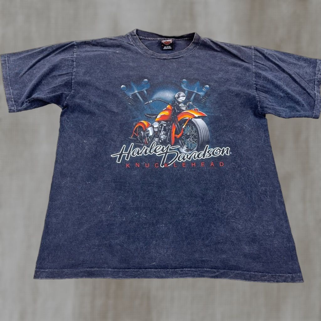 Harley Davidson VINTAGE Harley-Davidson Shirt Graphic Print XL Black 2000s Biker Mens Size US XL / EU 56 / 4 - 1 Thumbnail