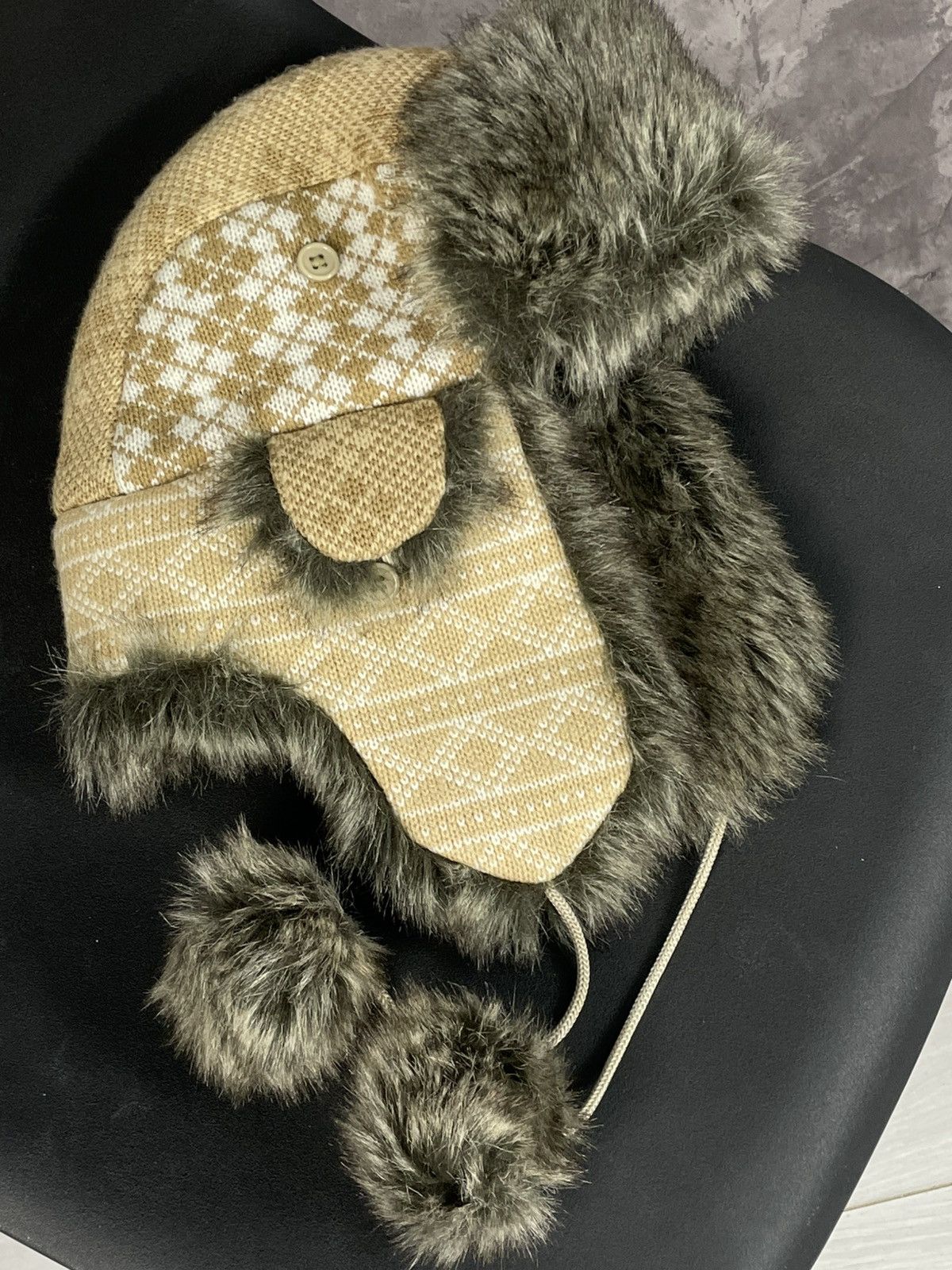 20471120 × Japanese Brand × Vintage 🔥Y2K FUR USHANKA 90’S XMAS FUZZY VINTAGE TAPPER HAT Y2K Size ONE SIZE - 4 Thumbnail