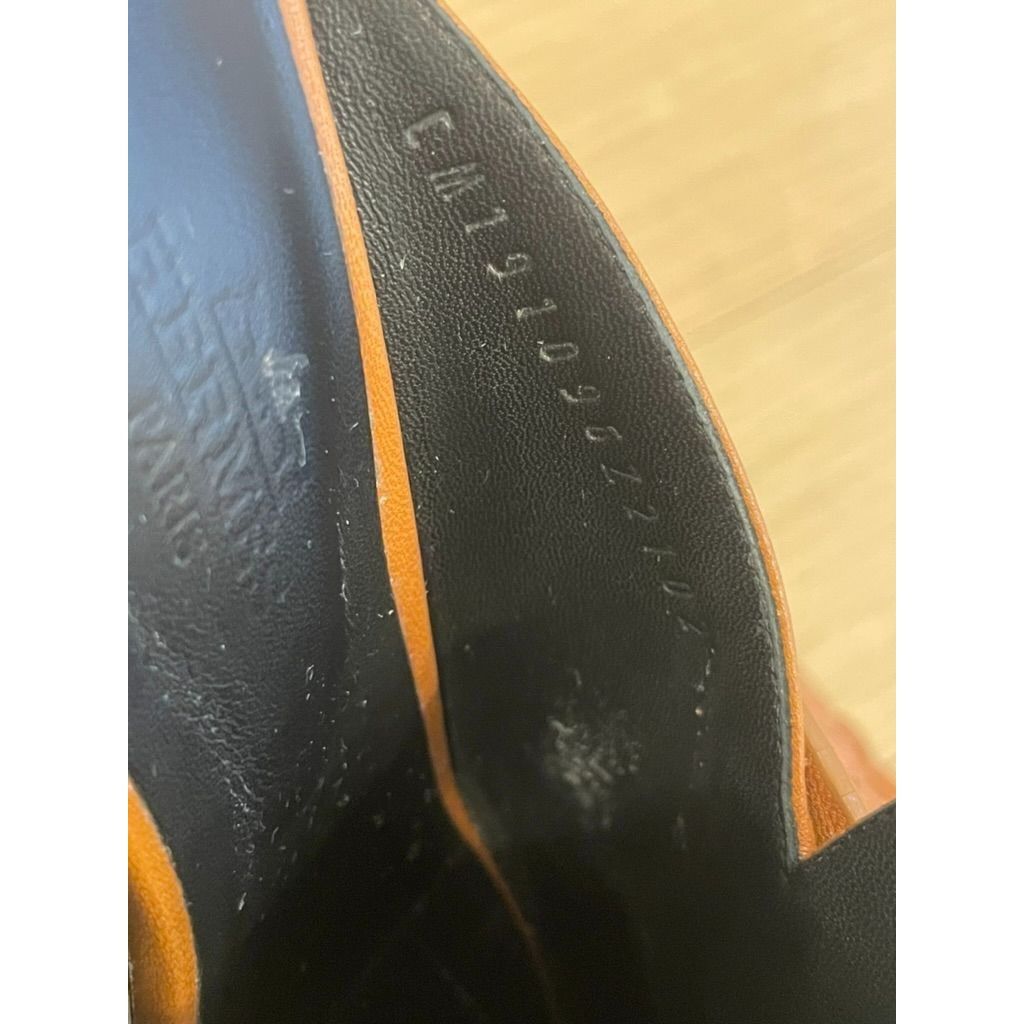 Hermes Hermès Womens Tan Leather Fringe Detail Mules With Dust Bags Size US 5 / IT 35 - 9 Thumbnail