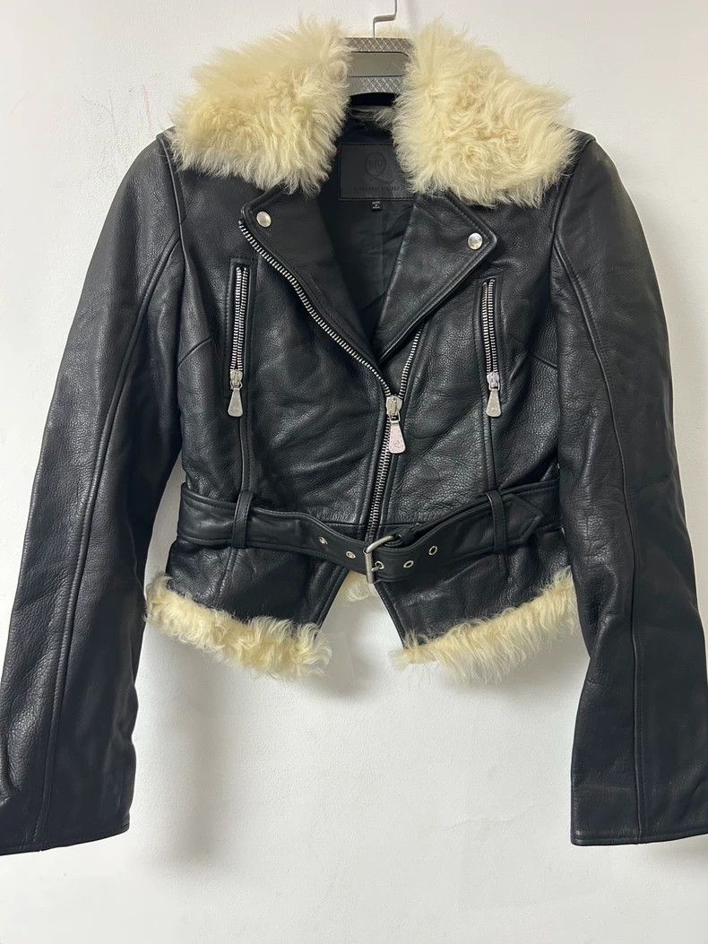 Alexander McQueen Alexander Mcqueen Women's ricotor wool collar cowhide leat Size XS / US 0-2 / IT 36-38 - 1 Thumbnail