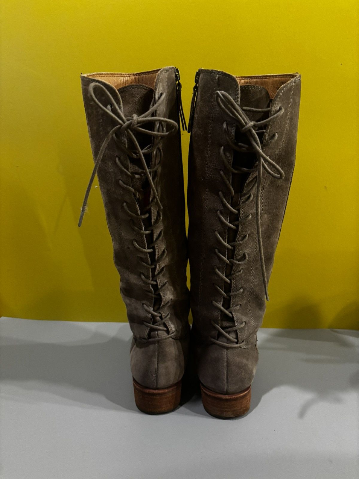 AQUA Gray suede boots1811 Size US 7.5 / IT 37.5 - 3 Thumbnail