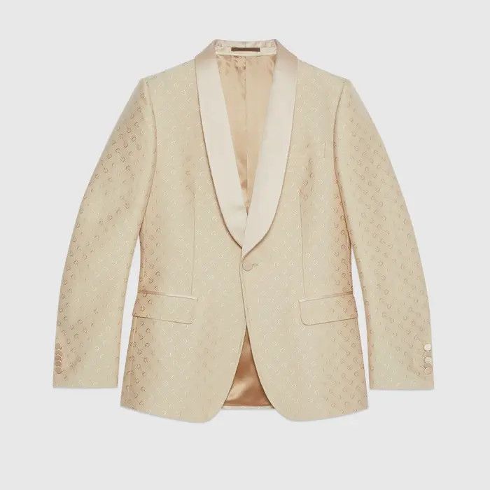 Gucci o1loc1c1225 770370 Horsebit Wool Silk Jacquard Jacket Size US S / EU 44-46 / 1 - 1 Thumbnail