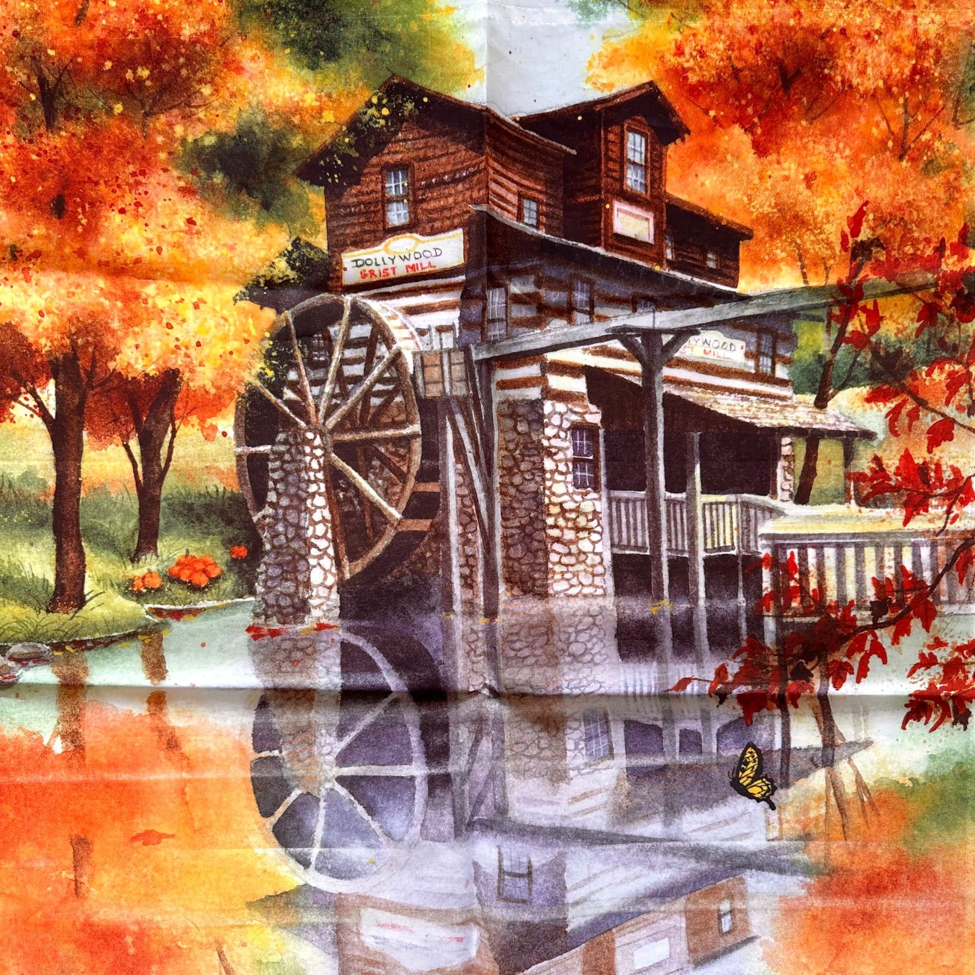 Evergreen Dollywood Grist Mill House Flag Evergreen 37 in x 26 in Ten Size ONE SIZE - 6 Thumbnail