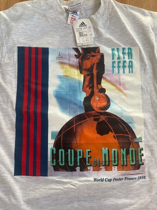Adidas × Vintage Rare 1938 World cup poster 1938 history by adidas Size US S / EU 44-46 / 1 - 2 Thumbnail