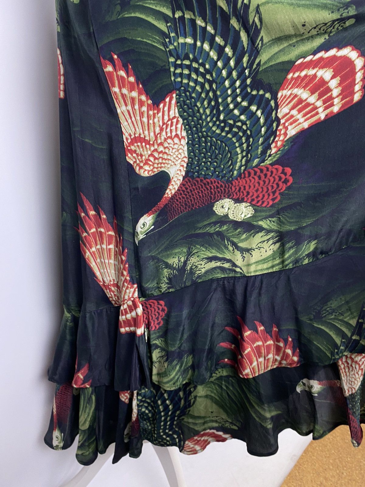 Allsaints × Designer Allsaints Delana Swoop Dress Maxi Floral Pattern Pleated Size XS / US 0-2 / IT 36-38 - 13 Thumbnail