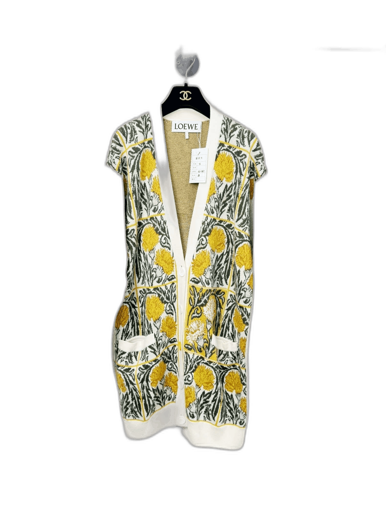 Loewe Loewe Knit Cardigan with Floral Design Size L / US 10 / IT 46 - 1 Thumbnail
