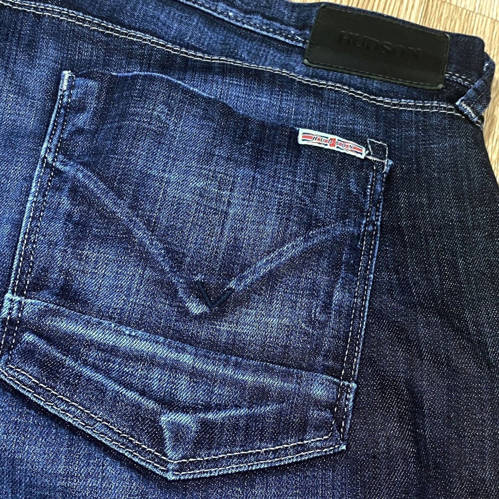 Hudson Hudson Jeans W40” L32” Mens Blue Denim Button Fly Pre Loved Pants - USA Made - Vintage Size US 40 / EU 56 - 5 Thumbnail