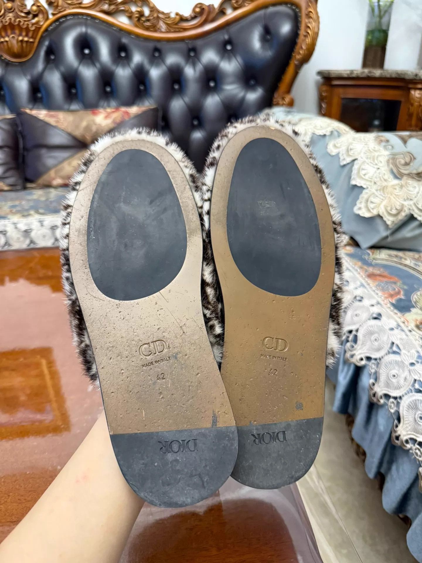 Dior Dior Mink Fur Slipper 42 (2-3 Wears, Like New) Size US 9 / EU 42 - 5 Thumbnail