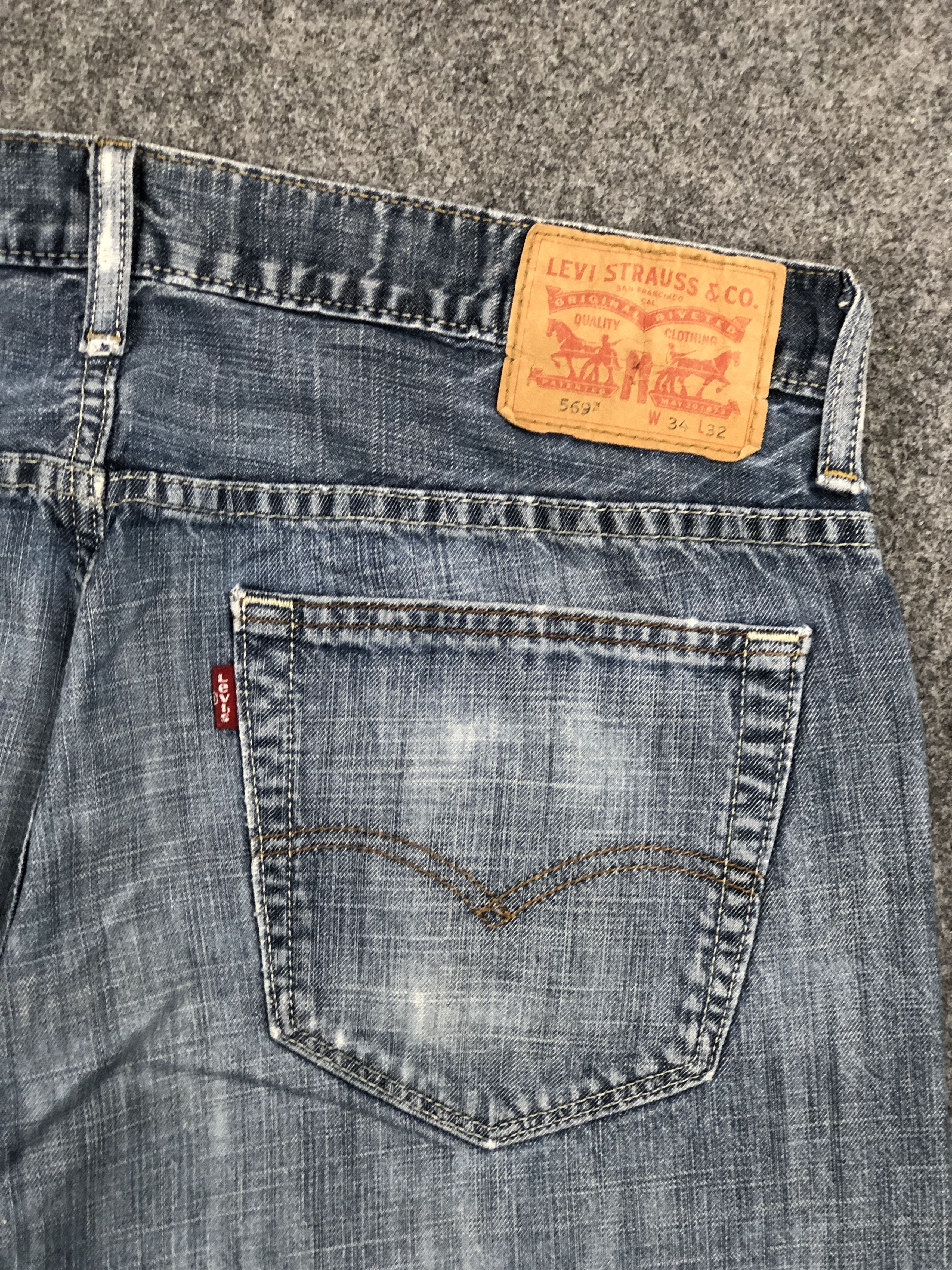 Levi's Faded Blue Vintage Levis 569 Loose Jeans DP2291 Size US 34 / EU 50 - 15 Thumbnail