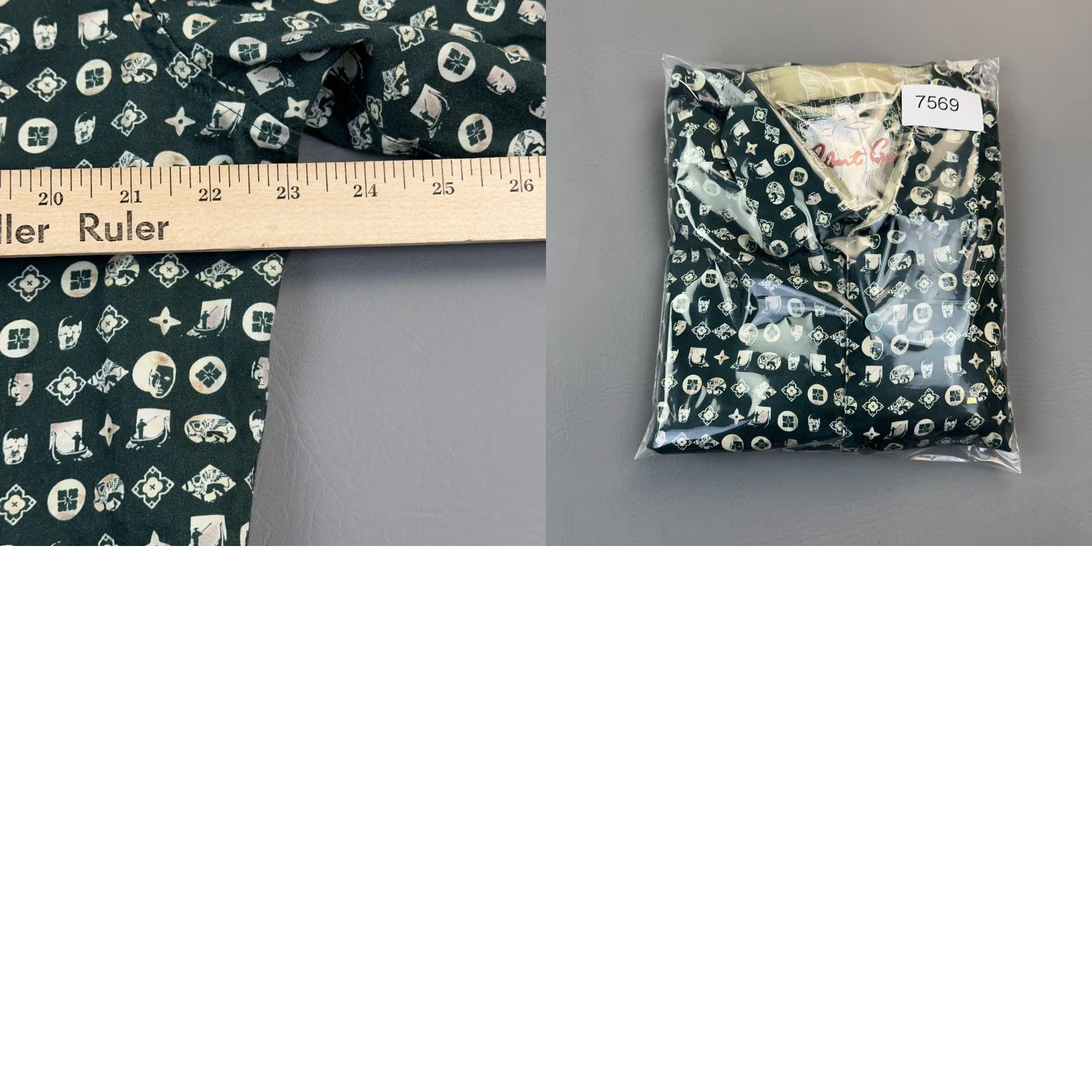 Robert Graham Robert Graham Shirt Mens Medium Green Geometric Print Flip Cuff Classic Fit Shirt_Mens_Green_Geometric_Print_Flip_Cuff_Classic_Fit Size US M / EU 48-50 / 2 - 11 Thumbnail