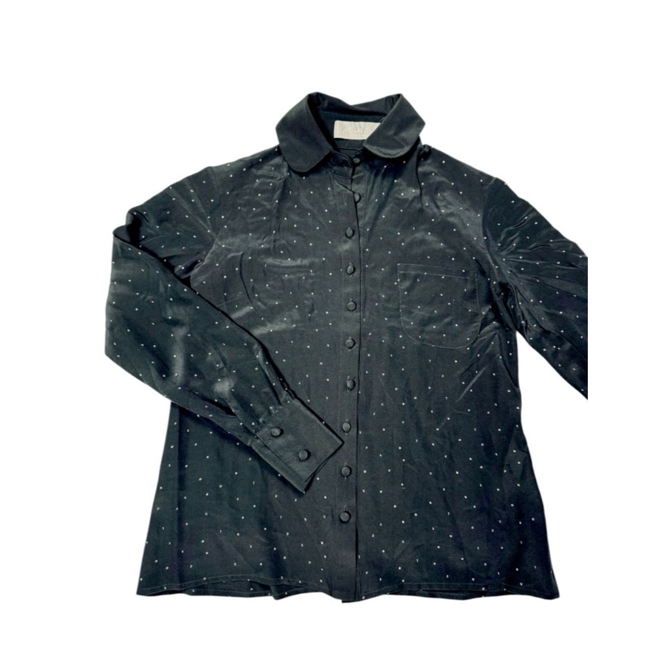 Other New Hunter Dixon Silk Black Alphabet Print Blouse Size S Size S / US 4 / IT 40 - 2 Thumbnail