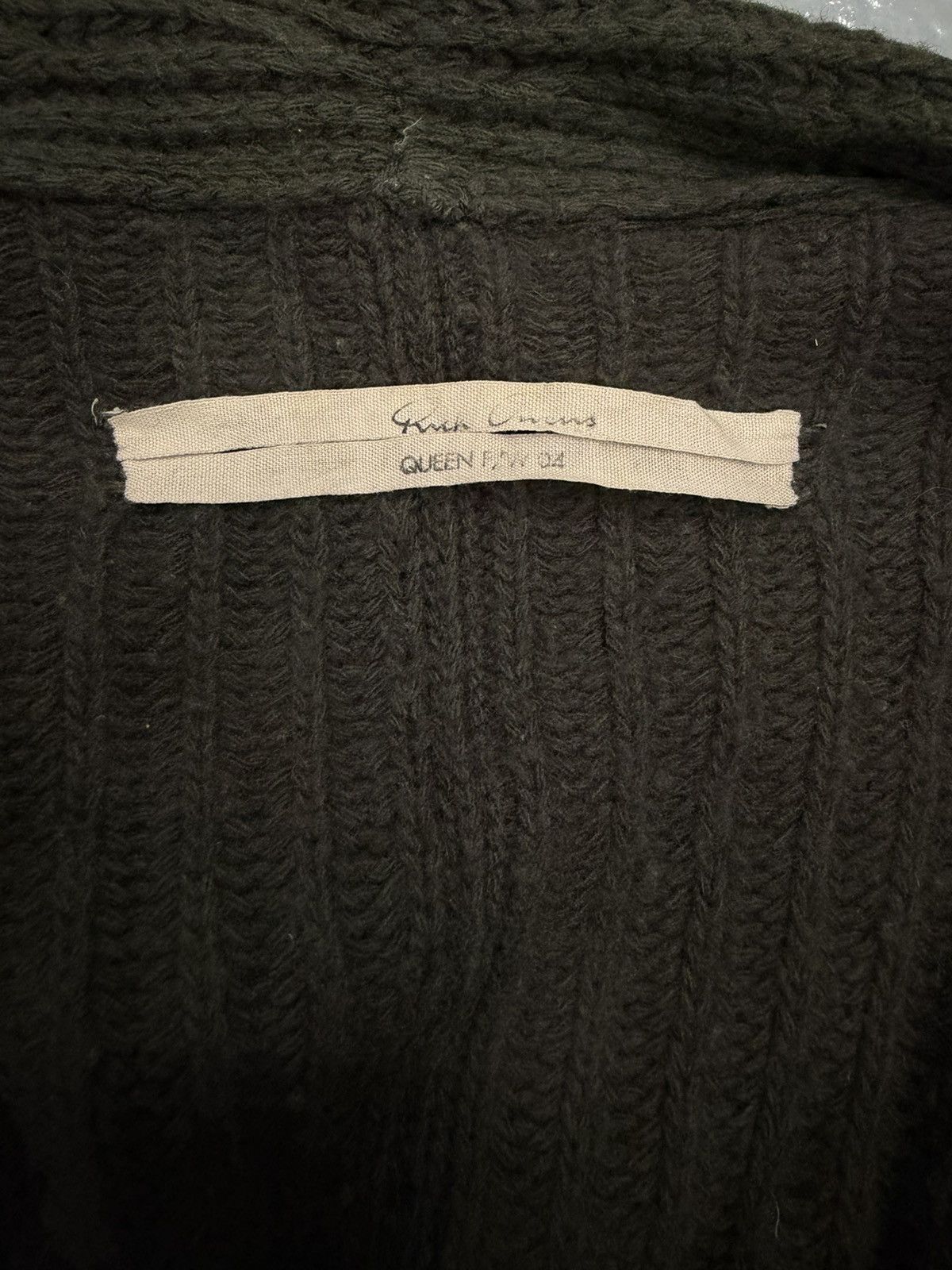 Rick Owens Rick Owens FW 2004 Queen Long Wool Cardigan Knitted Archive Size US L / EU 52-54 / 3 - 6 Thumbnail