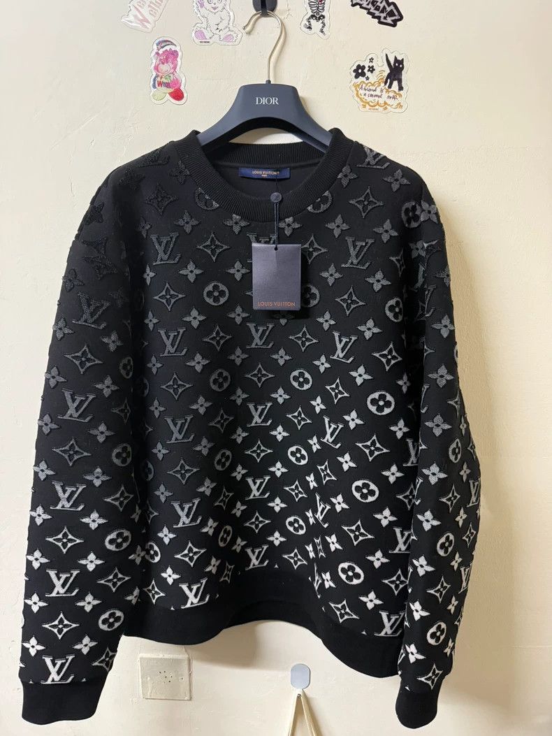 Louis Vuitton Louis VuittonBlack and silver gradient full-printed logo lo Size US XL / EU 56 / 4 - 1 Thumbnail