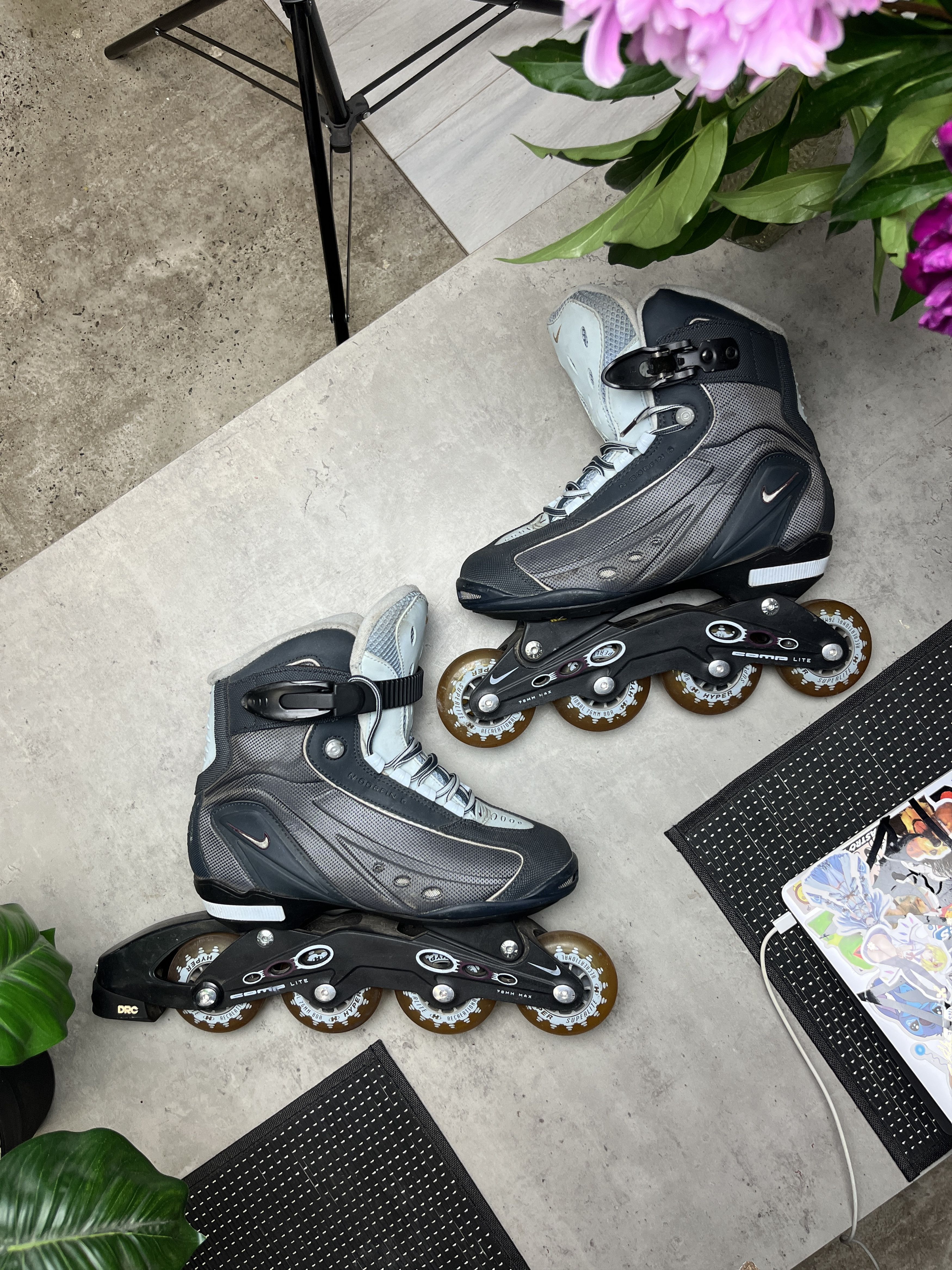 Nike 2000s VINTAGE NIKE COMP LITE SKATES ROLLERBLADES - 5108 Size US 6 / EU 39 - 1 Thumbnail