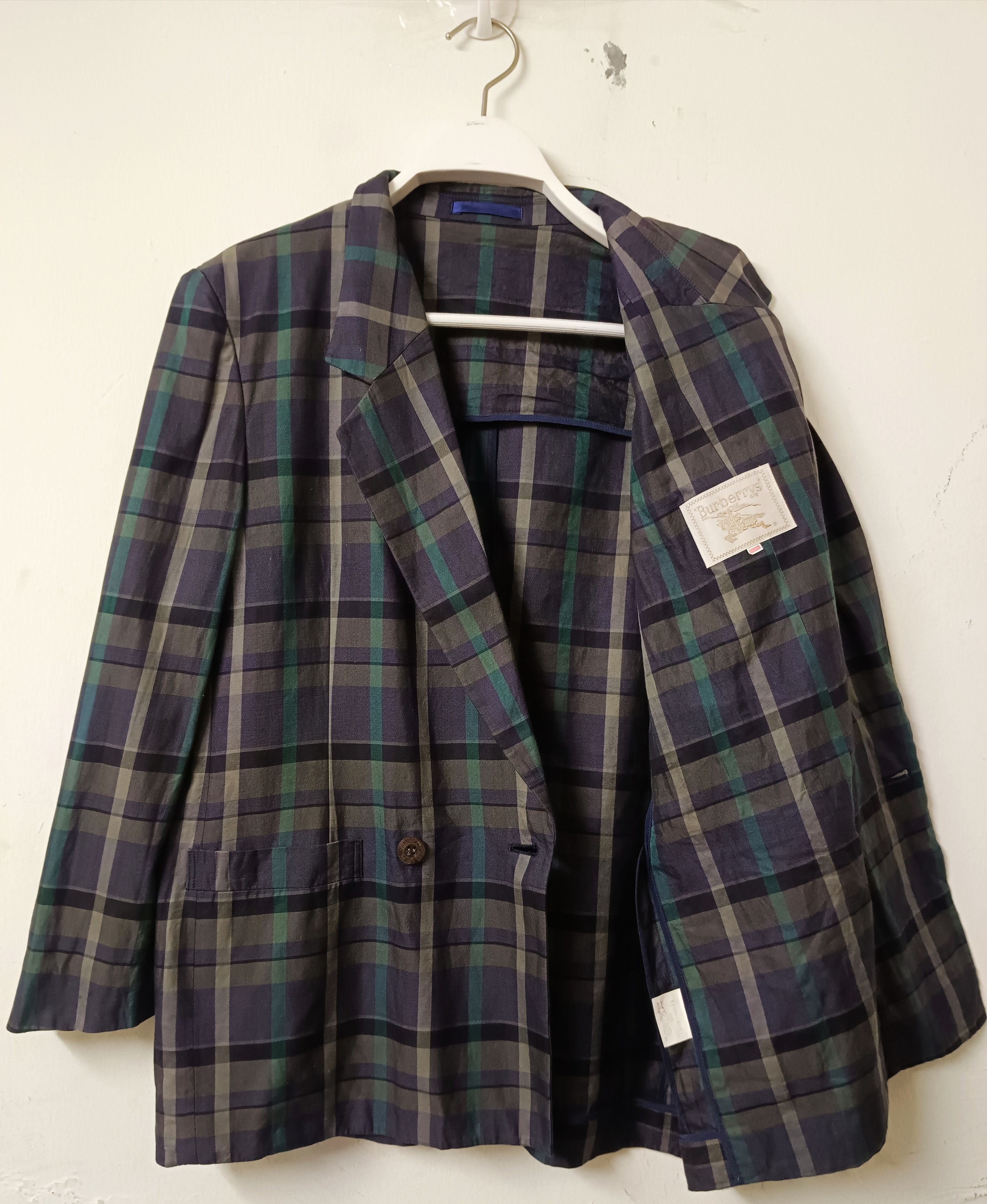 Burberry × Vintage Vintage Burberry Nova Plaid Blazer Coat Size US M / EU 48-50 / 2 - 4 Thumbnail