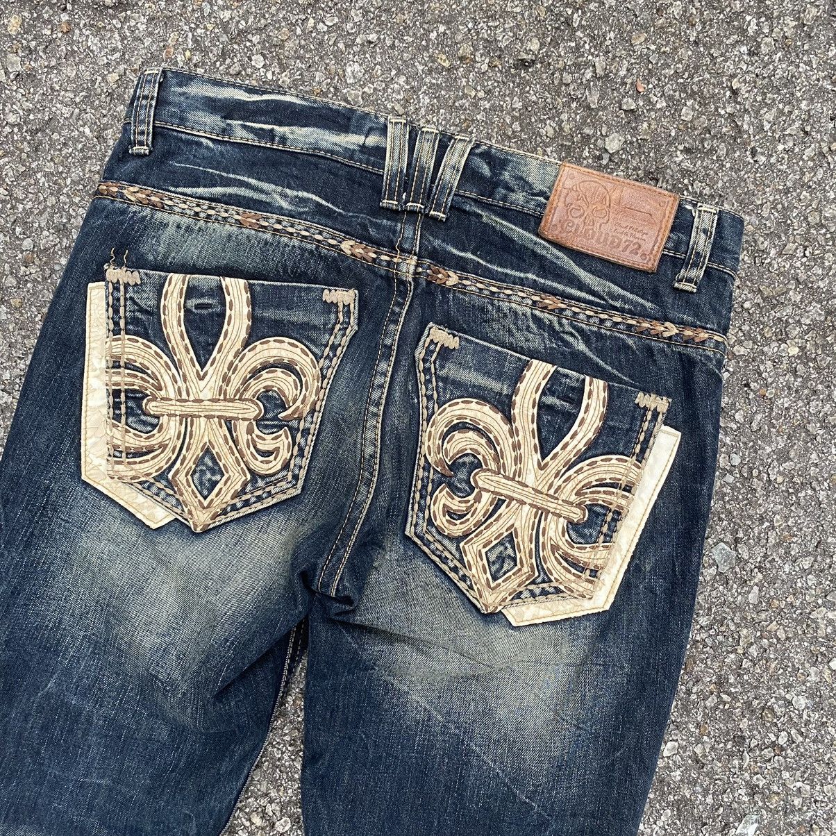Hysteric Glamour Skull Affliction Style Cloud72 Jeans Clawmark Faded Denim Size US 32 / EU 48 - 2 Thumbnail