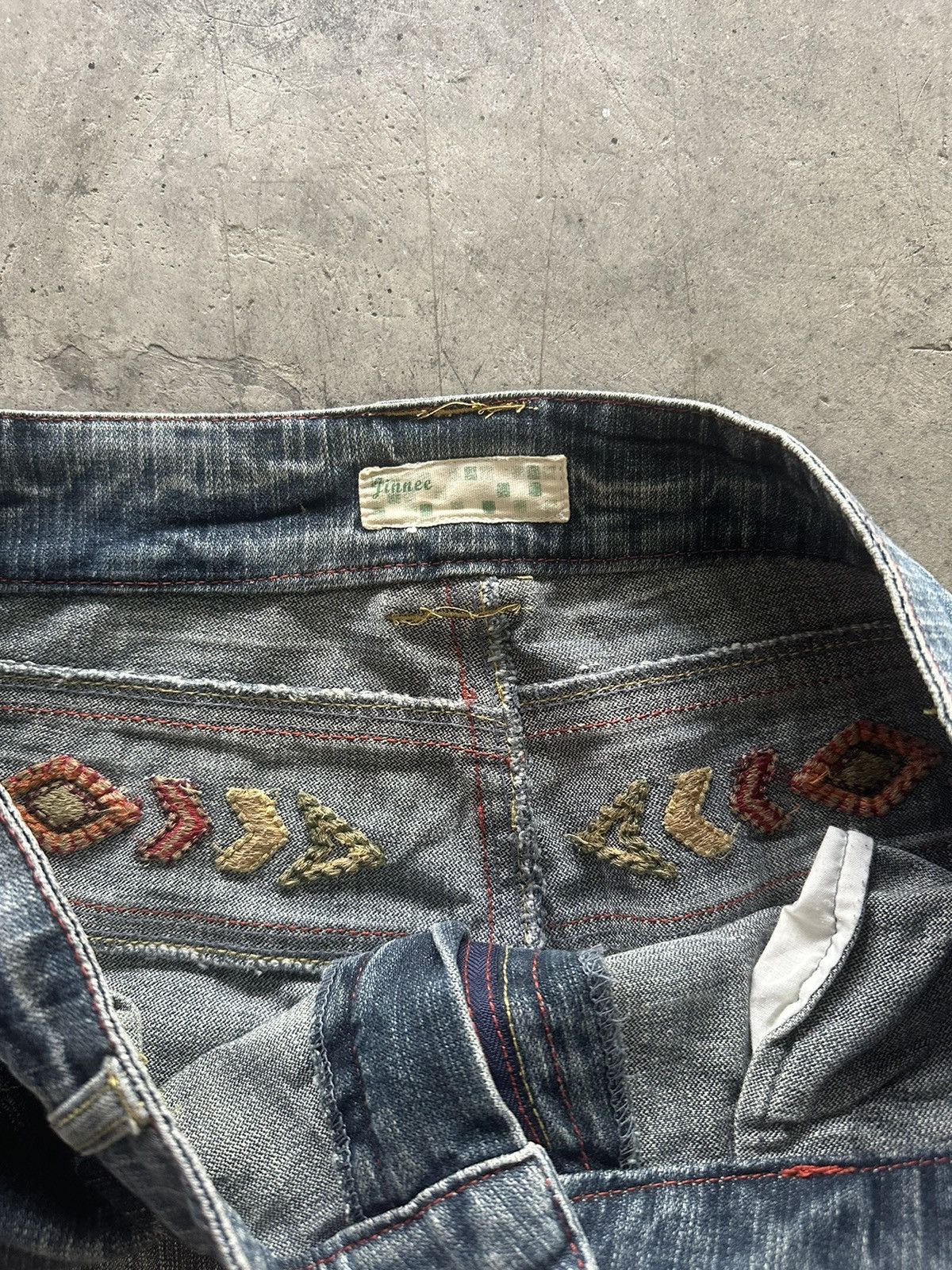 If Six Was Nine × Japanese Brand × Le Grande Bleu (L.G.B.) Flared Japanese Jeans Whisker Wash Size US 33 - 3 Thumbnail