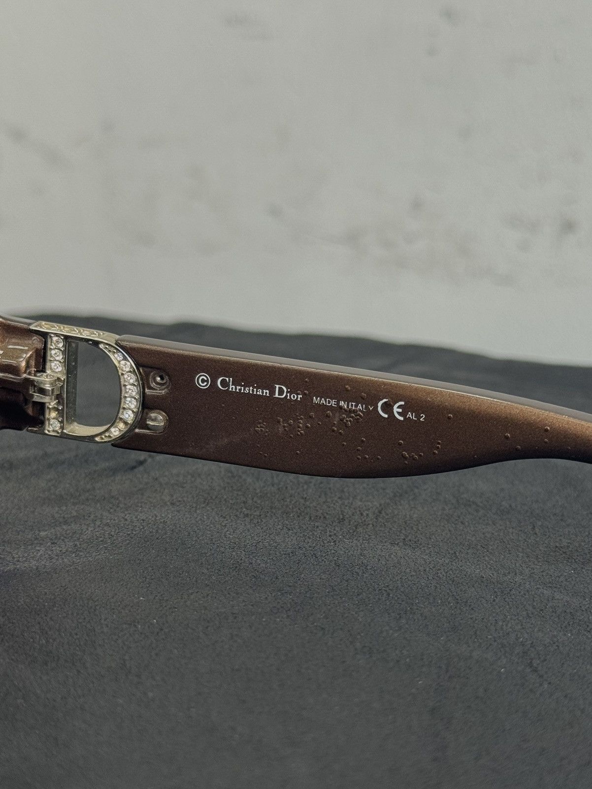 Dior Dior evening2 brown oversized sunglasses strass logo sides Size ONE SIZE - 9 Thumbnail