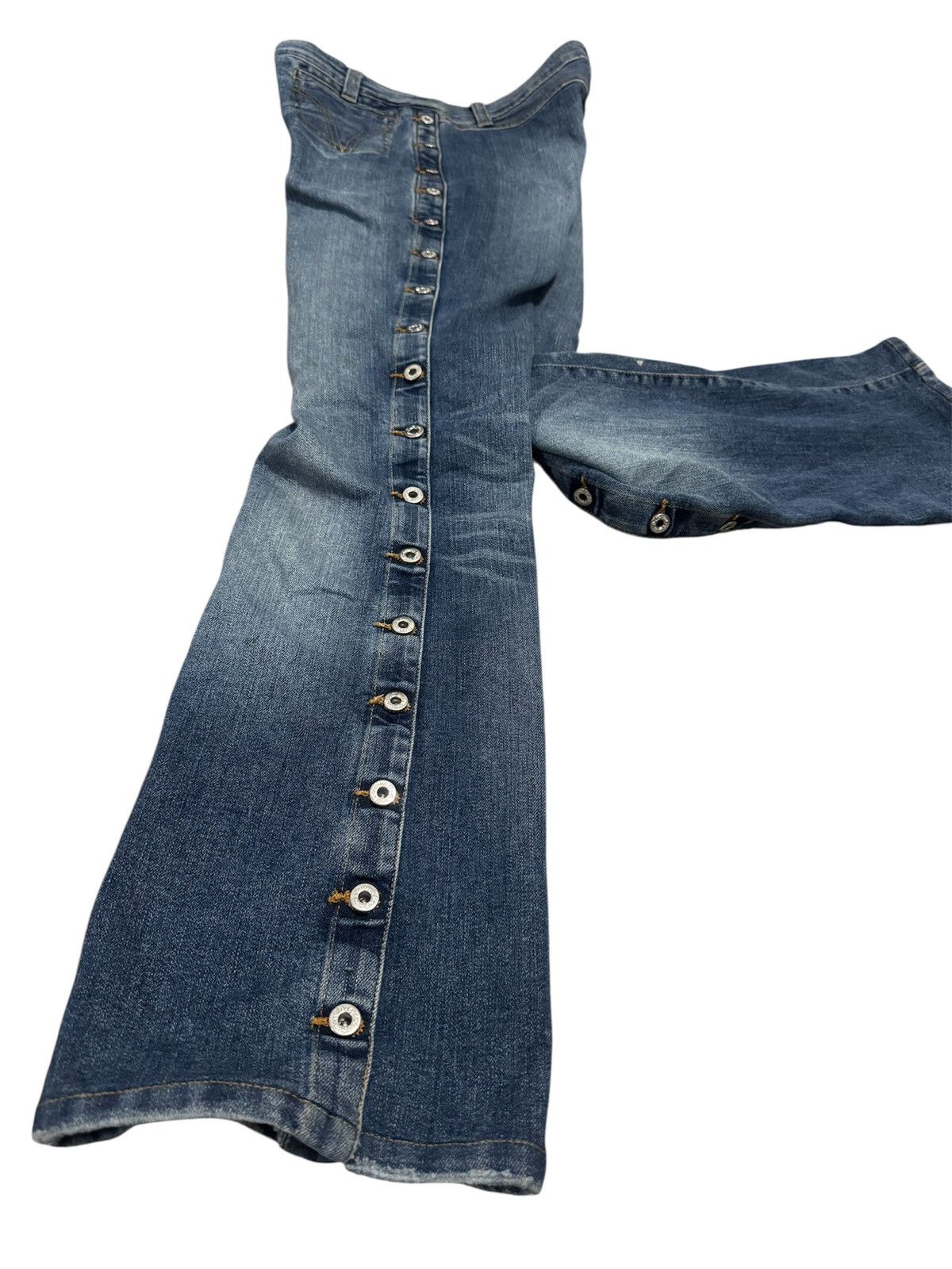 Dolce & Gabbana Y2K 2005 Dolce & Gabbana Side Button Denim Size 29" - 4 Thumbnail