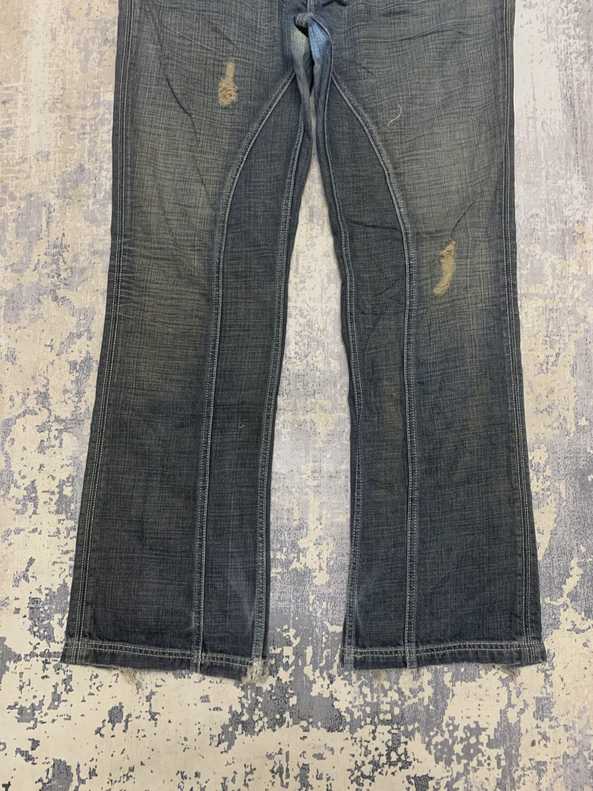 If Six Was Nine Vintage Antik Denim Ripped Mudwash Oversize Distress Denim Size US 41 - 3 Thumbnail