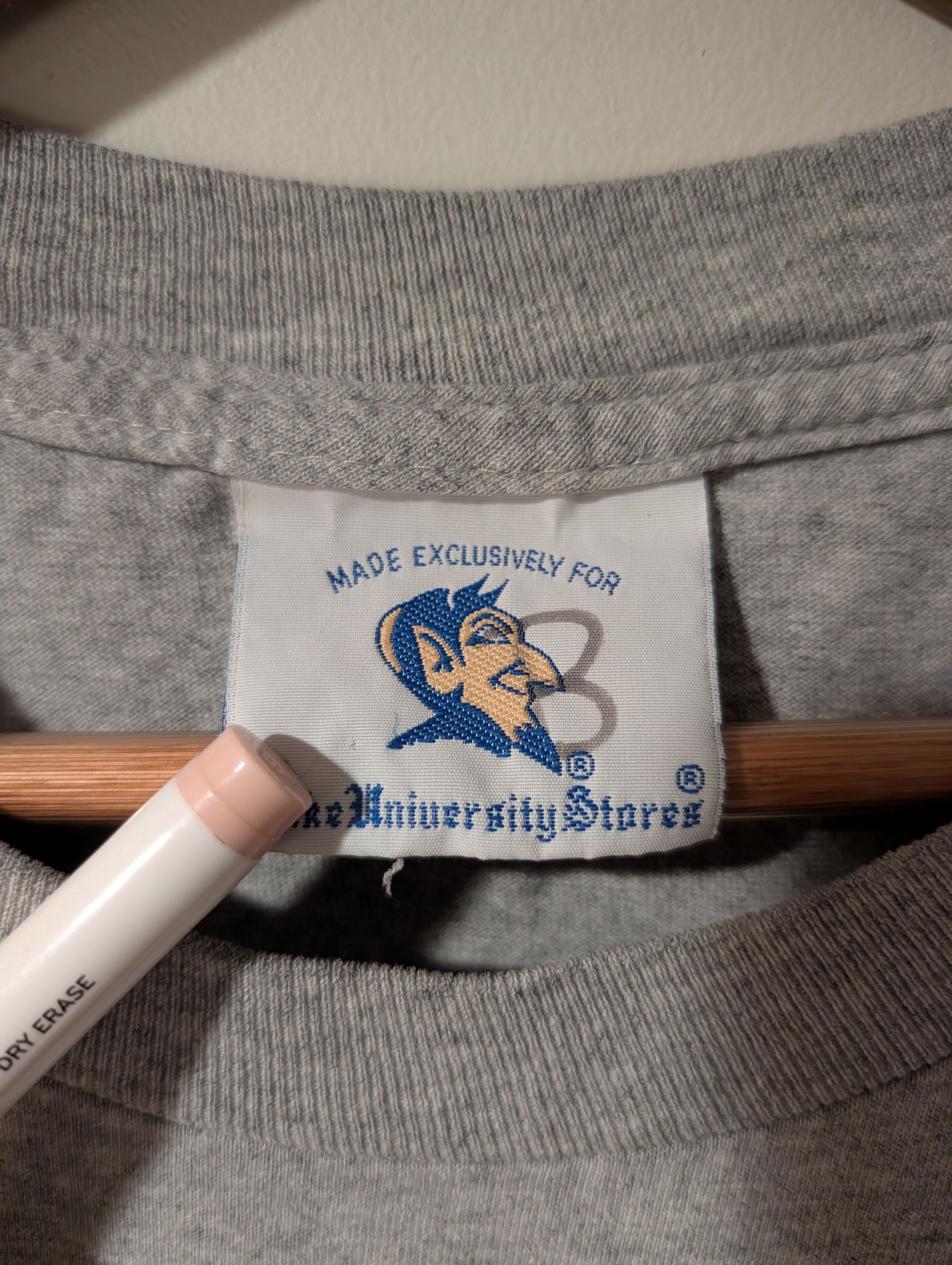 NCAA Vintage 90s Duke University Wrestling T-Shirt Blue Devil Size US XL / EU 56 / 4 - 3 Thumbnail