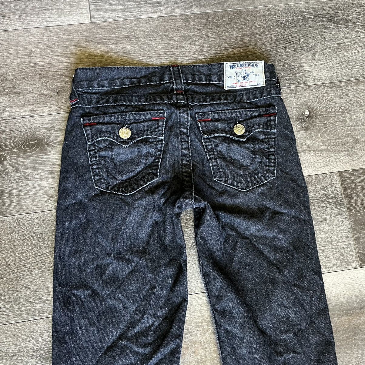 True Religion × Vintage Vintage Y2K 2000s True Religion Straight Flap Denim Jeans 14 Size 28" / US 6 / IT 42 - 3 Thumbnail
