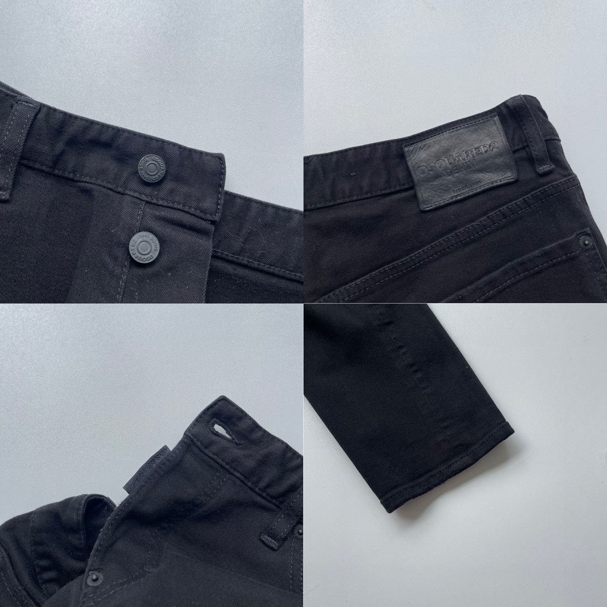 Dsquared2 Dsquared2 Sexy Twist Slim Fit Stretch Cropped Jeans Black Size US 32 / EU 48 - 6 Thumbnail
