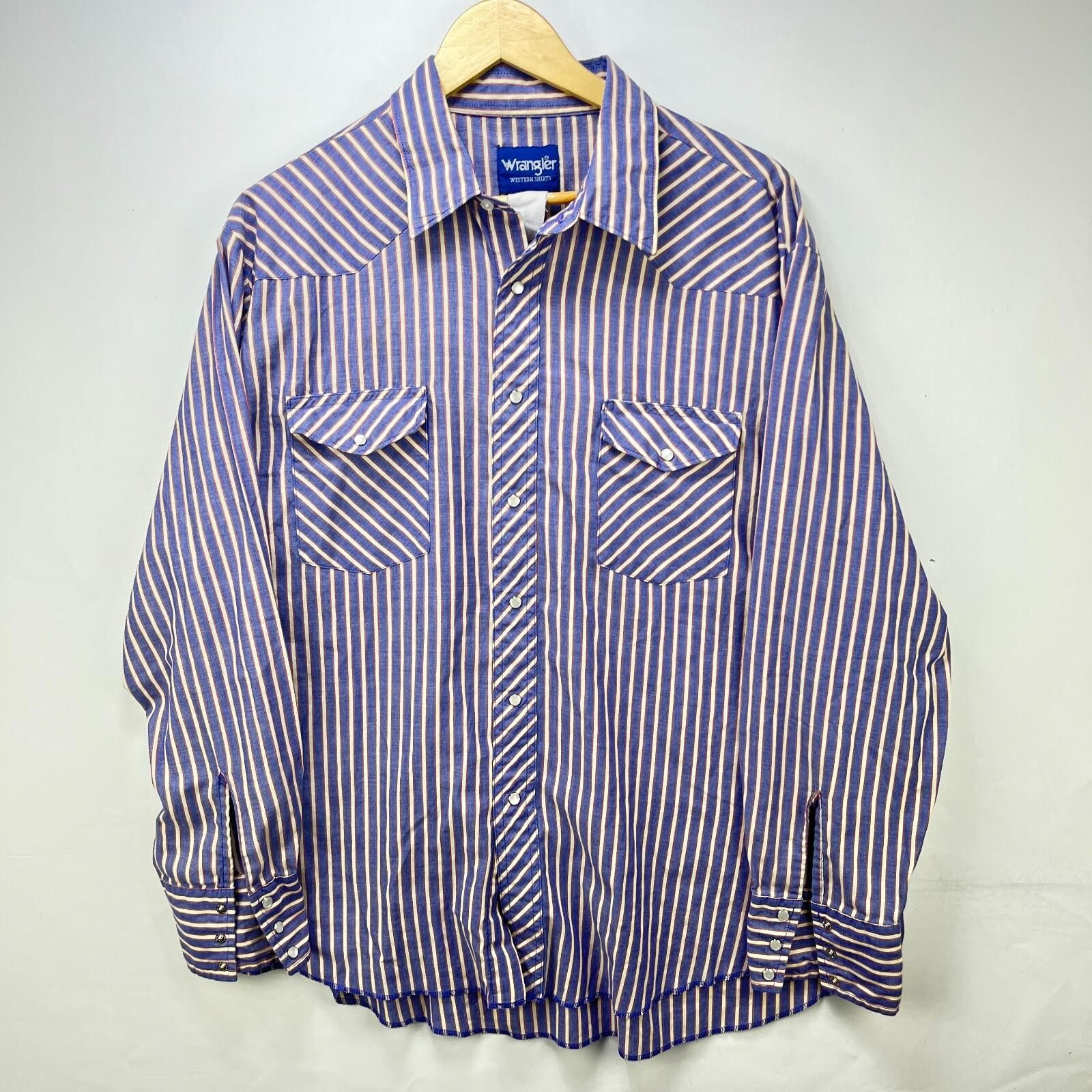 Wrangler Vintage 90s Western Wrangler Pearl Snap Shirt 2XL Size US XXL / EU 58 / 5 - 1 Thumbnail