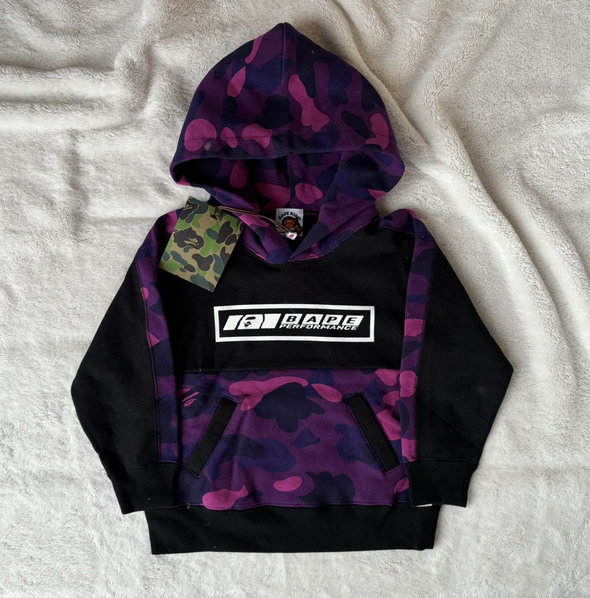 Bape Bape 1-2 Year Kid Black/Purple Camo Hoodie Size US XXS / EU 40 - 1 Thumbnail