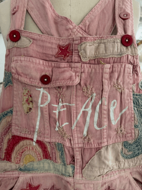 Magnolia Pearl Magnolia Pearl Appliqué Unicorn Overalls 037 Fairy OS Size 34" / US 12 / IT 48 - 6 Thumbnail