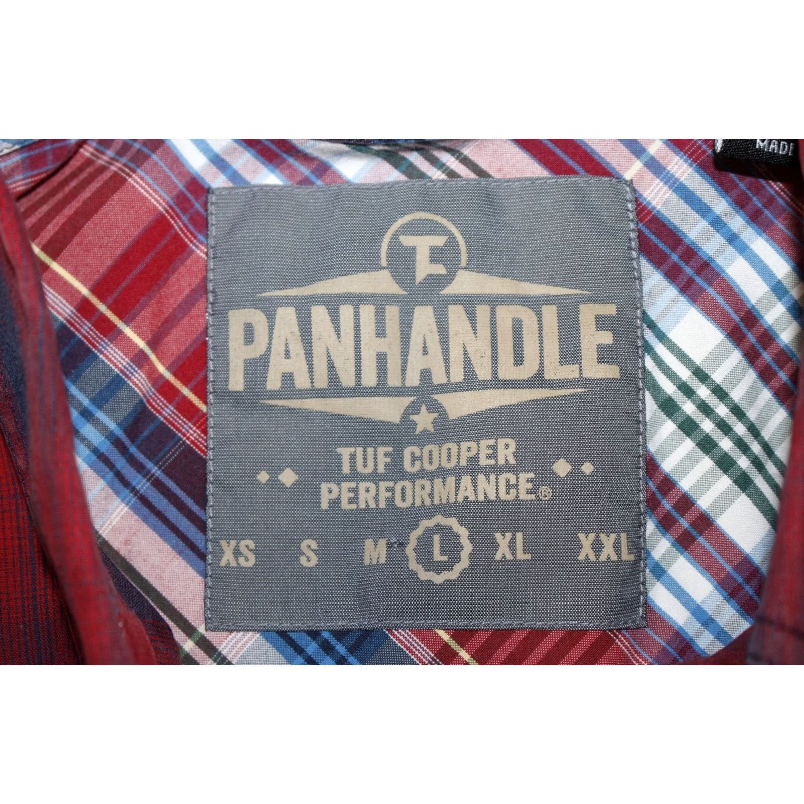 Vintage Panhandle Shirt Men's L Tuf Cooper Performance Button Down Western Rodeo Plaid Red Size US L / EU 52-54 / 3 - 7 Thumbnail
