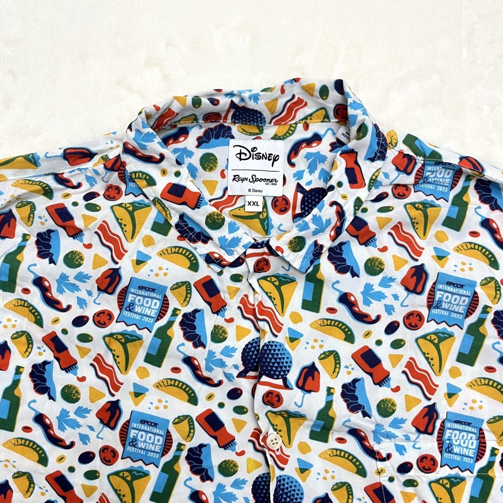 Reyn Spooner Disney Reyn Spooner Shirt Mens 2XL Epcot Food Wine Festival 2023 Button Up Size US XXL / EU 58 / 5 - 2 Thumbnail