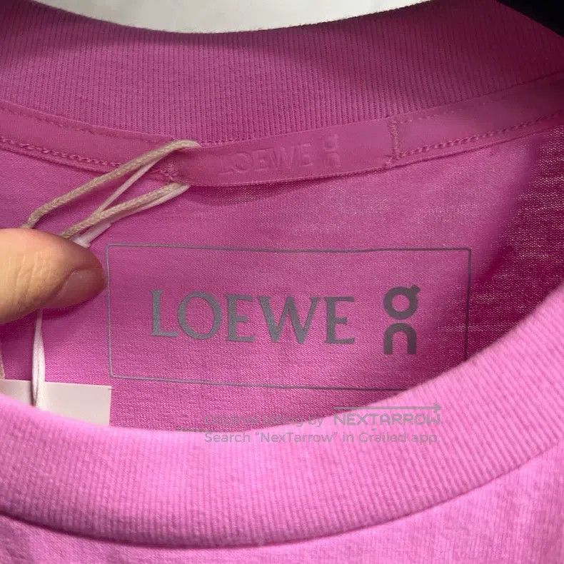 Loewe Loewe Pink Logo Printed Short Sleeve T-Shirt Size M / US 6-8 / IT 42-44 - 3 Thumbnail