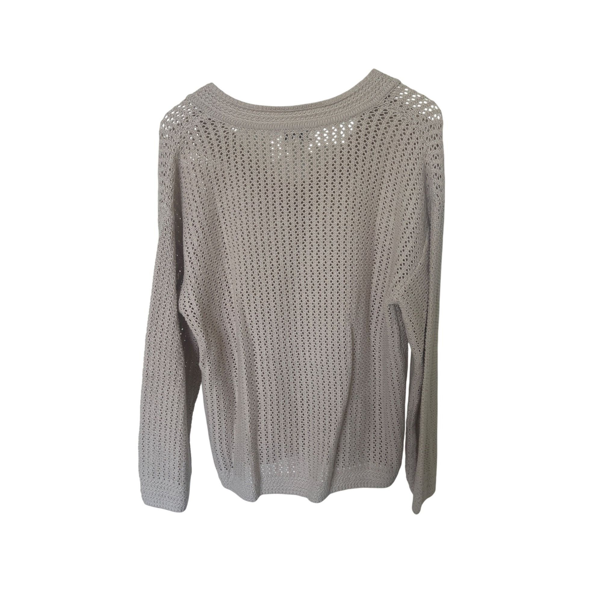 Z Supply Z Supply Kiami Natural Color Crochet V-Neck Sweater Size S / US 4 / IT 40 - 4 Thumbnail