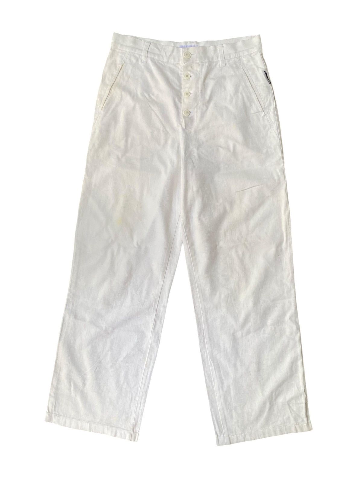 agnes b. White Trousers Button Fly Vintage by Agnes B. Paris Size US 30 / EU 46 - 1 Thumbnail