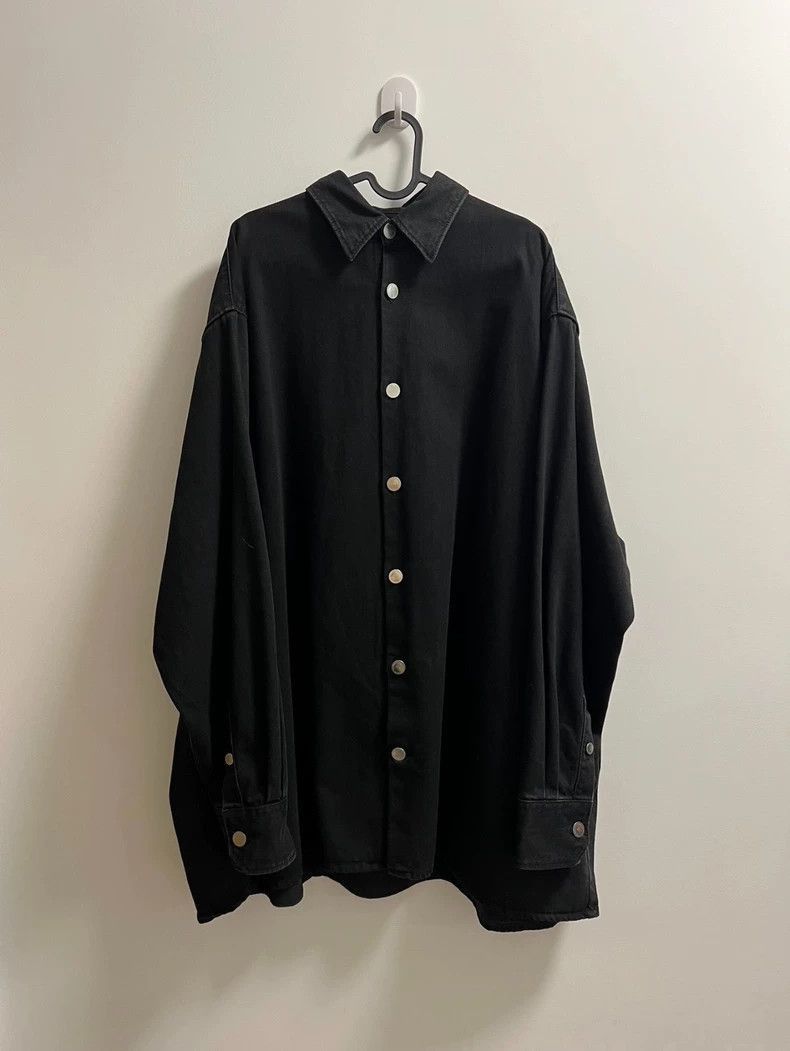 Raf Simons Raf Simons Profile leather denim shirt-2505 Size US S / EU 44-46 / 1 - 1 Thumbnail