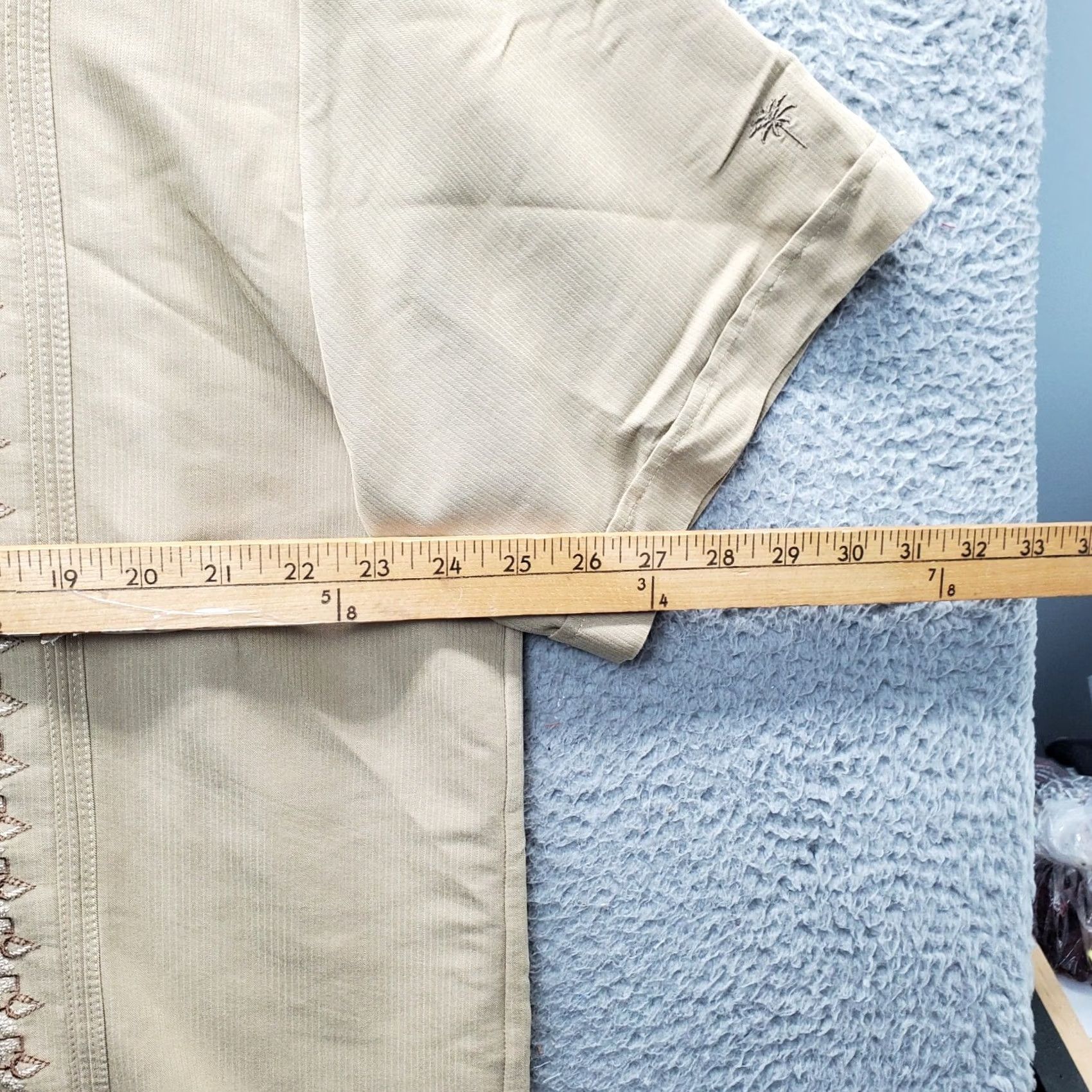 Vintage Havana Button-Up Shirt Mens XL Brown Rayon Short Sleeve Embroidered Side Slit Button-Up Shirt Size US XL / EU 56 / 4 - 5 Thumbnail