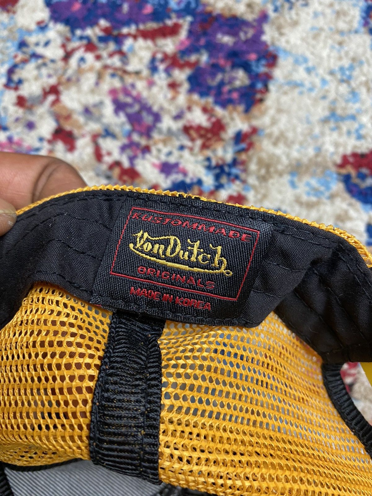Vintage × Von Dutch Classic Von Dutch Denim/Yellow Kustommade Originals Snapback Size ONE SIZE - 7 Thumbnail