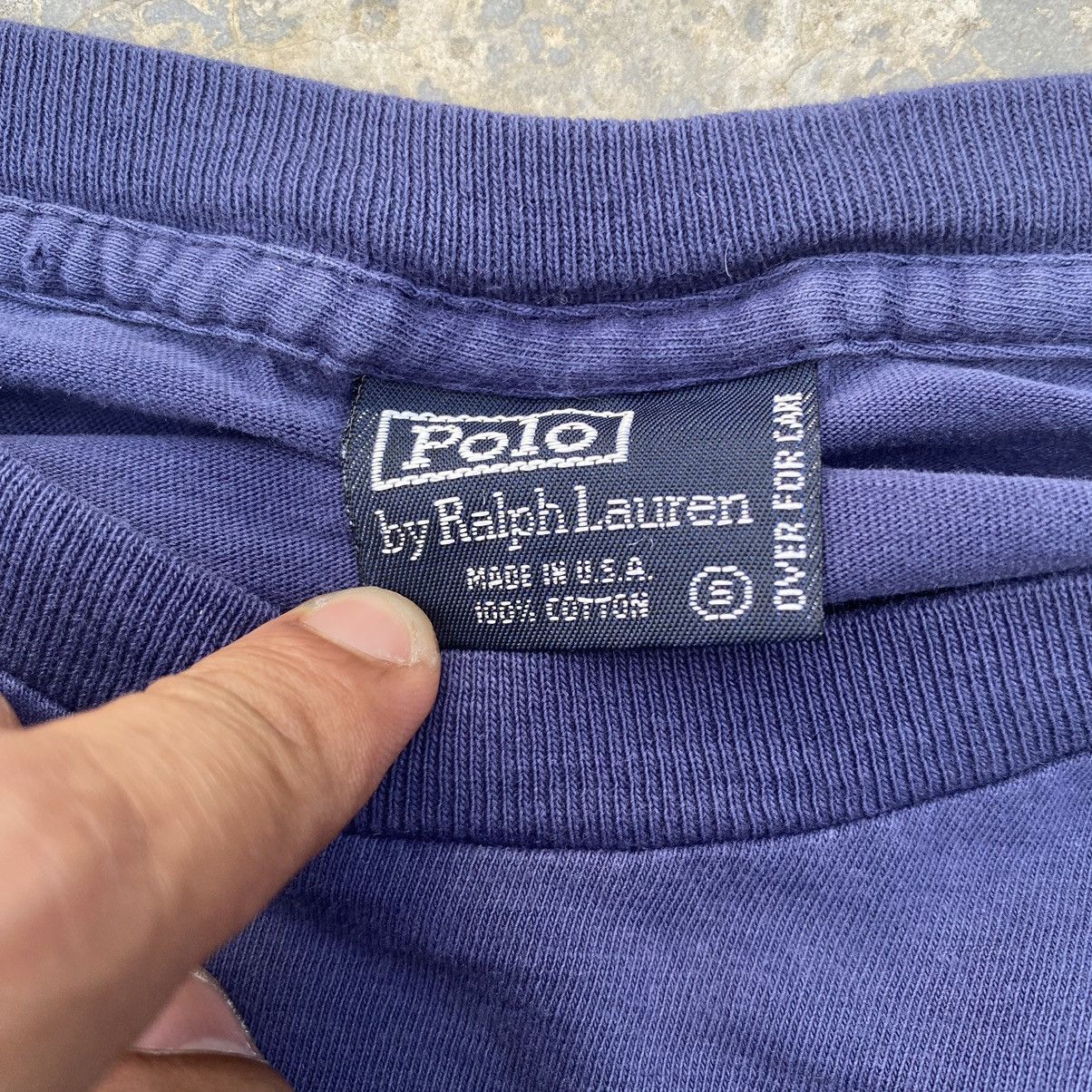 Polo Ralph Lauren × Vintage 90s polo ralph lauren bear long sleeve ripped pocket tee Size US S / EU 44-46 / 1 - 9 Thumbnail